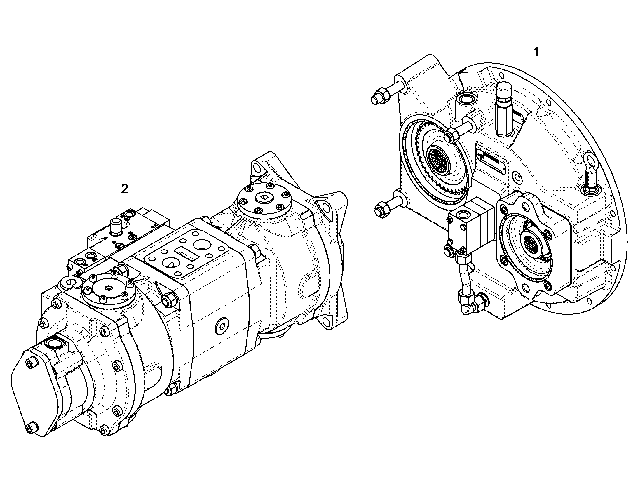 НАСОС ГИДРАВЛИЧЕСКИЙ СДВОЕННЫЙ LPVD 150cm³/U 10122037 LIEBHERR