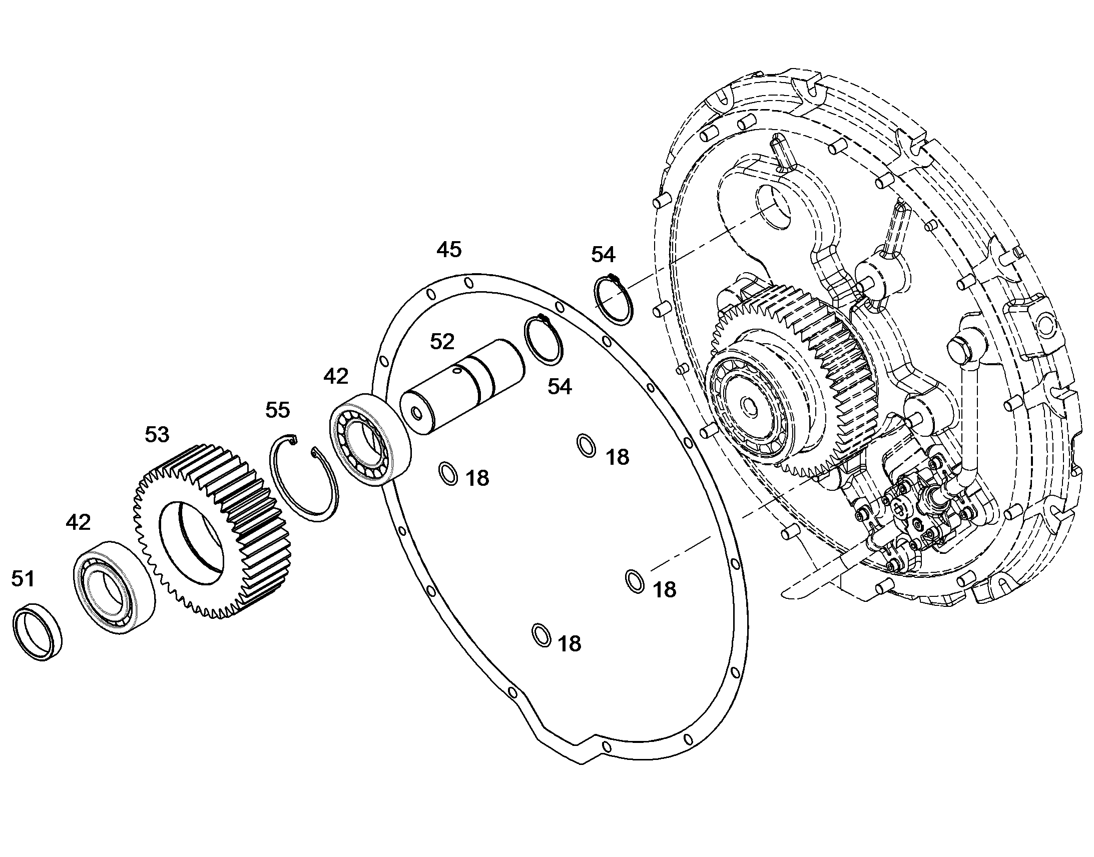 ШЕСТЕРНЯ ПРОМЕЖУТОЧНАЯ 12854380 LIEBHERR