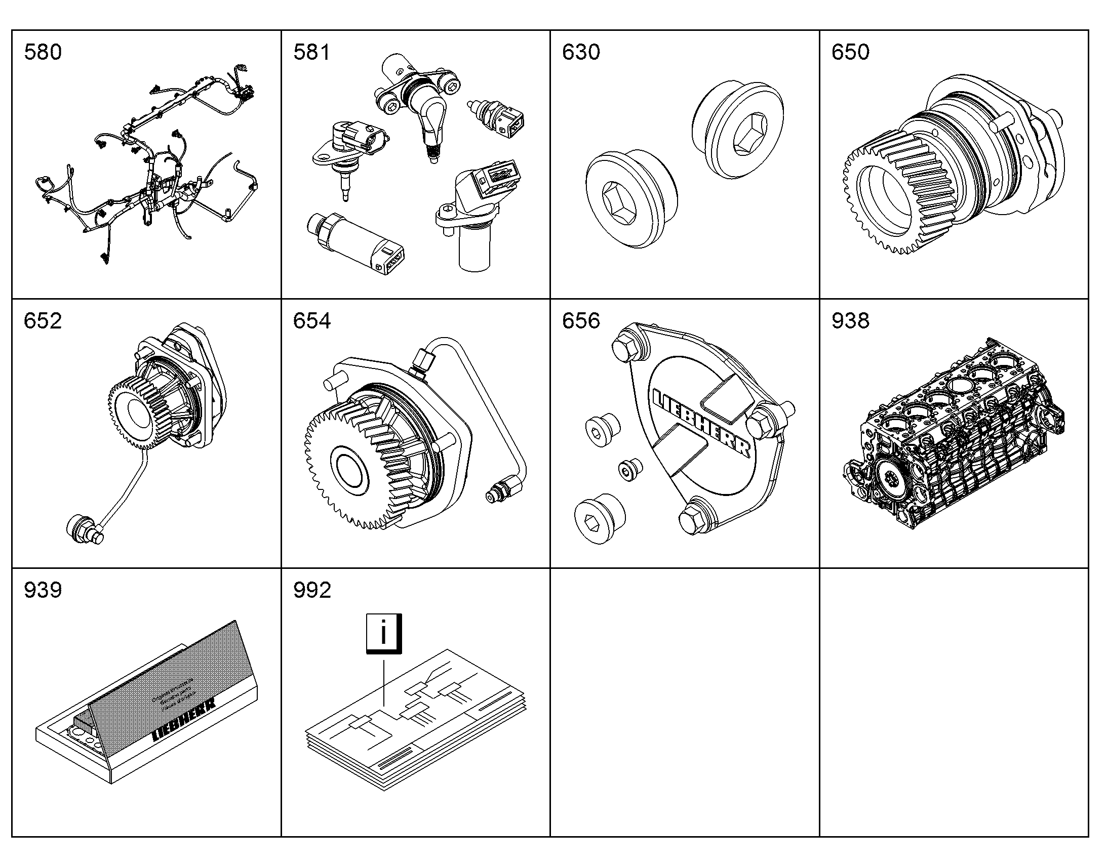 ЭЛЕКТРИКА ДВИГАТЕЛЯ D936 L A6 MOTOR 10117942 LIEBHERR