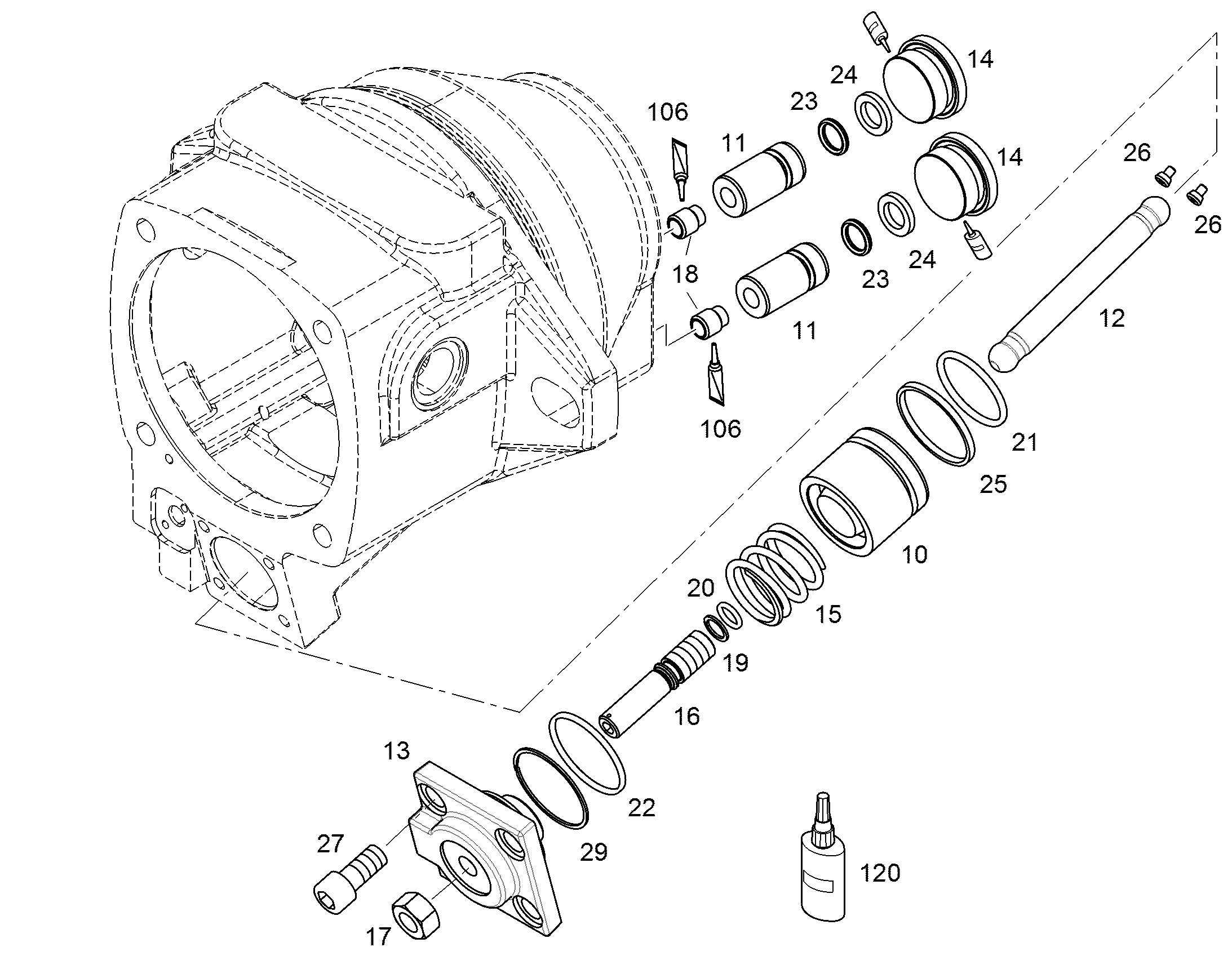 ЗАГЛУШКА РЕЗЬБОВАЯ M27X2 ED-NBR 10137317 LIEBHERR