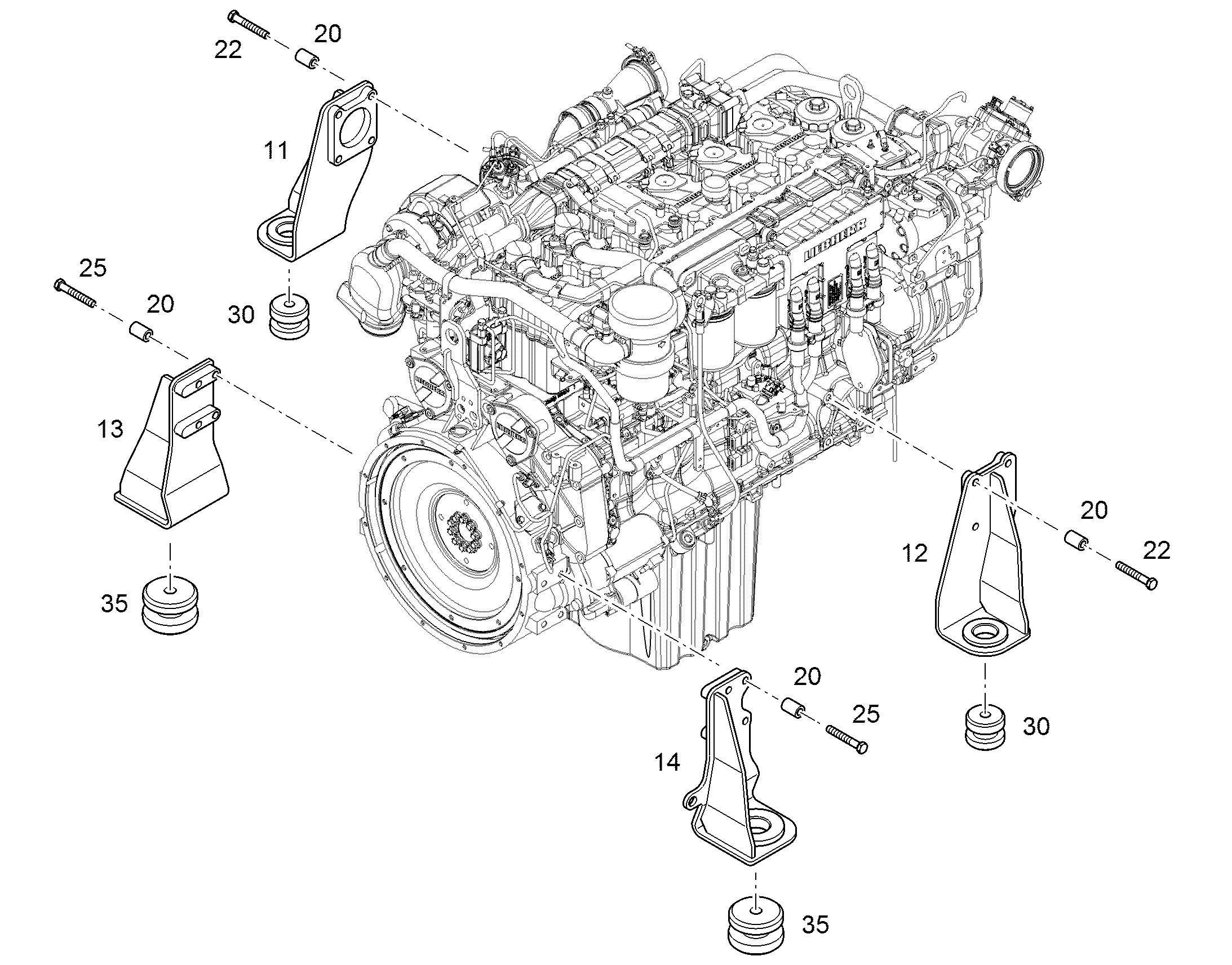 ПОДШИПНИК ЭЛАСТИЧНЫЙ 7029626 LIEBHERR