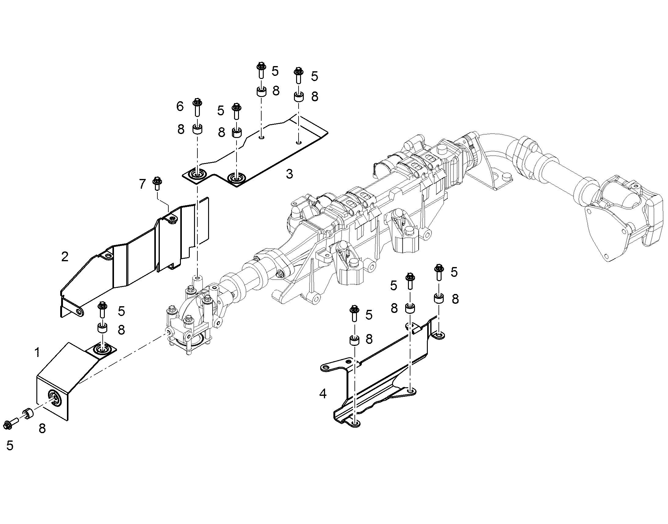 РАСПОРКА 9080697 LIEBHERR