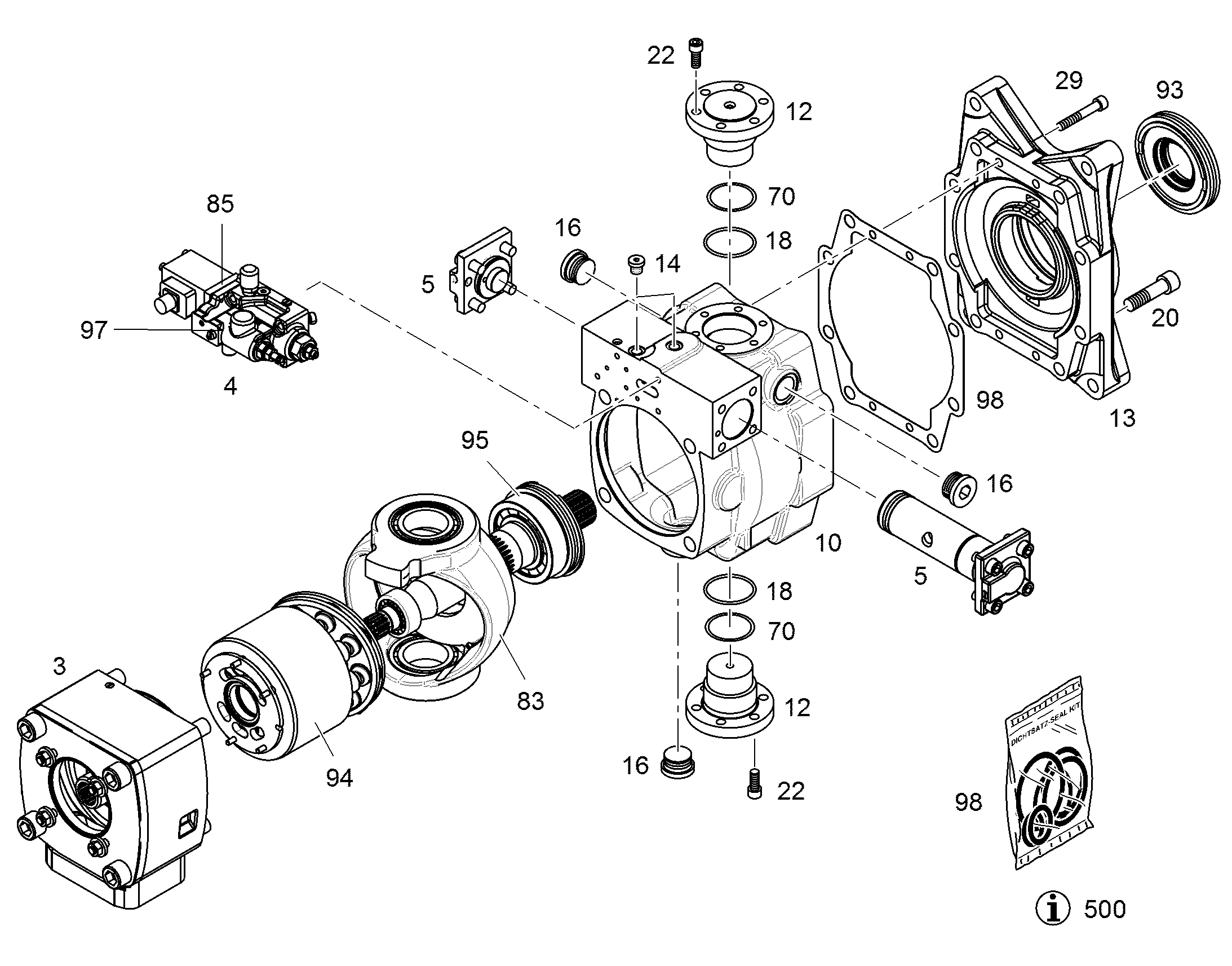 КОМПЛЕКТ УПЛОТНЕНИЙ NG 165 10125974 LIEBHERR