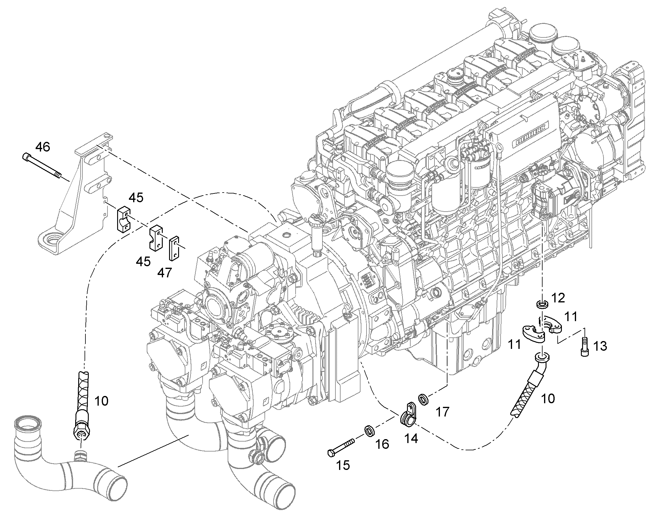 ШЛАНГ 32X1880 10043160 LIEBHERR