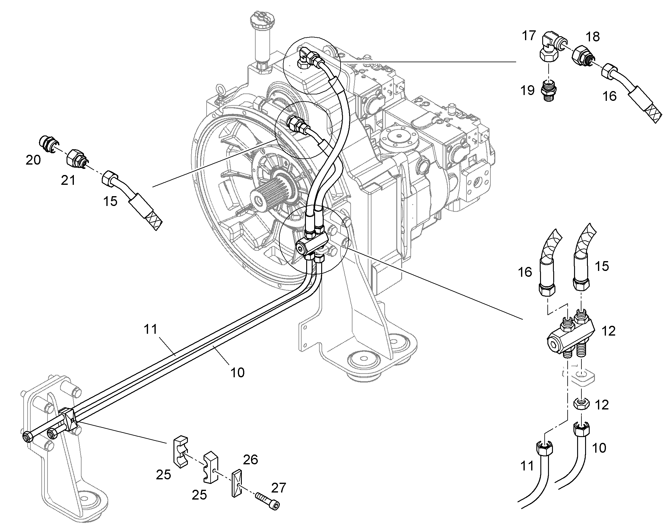 ШЛАНГ 12X580 10219333 LIEBHERR