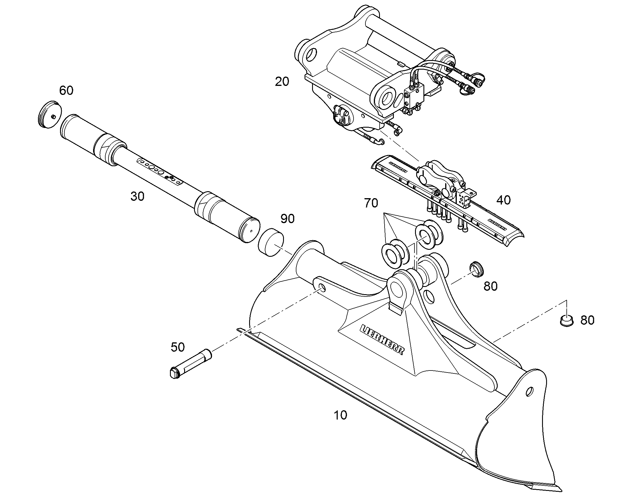 КОВШ КАНАВООЧИСТИТЕЛЯ 1600mm 0,55m³ 9589890 LIEBHERR