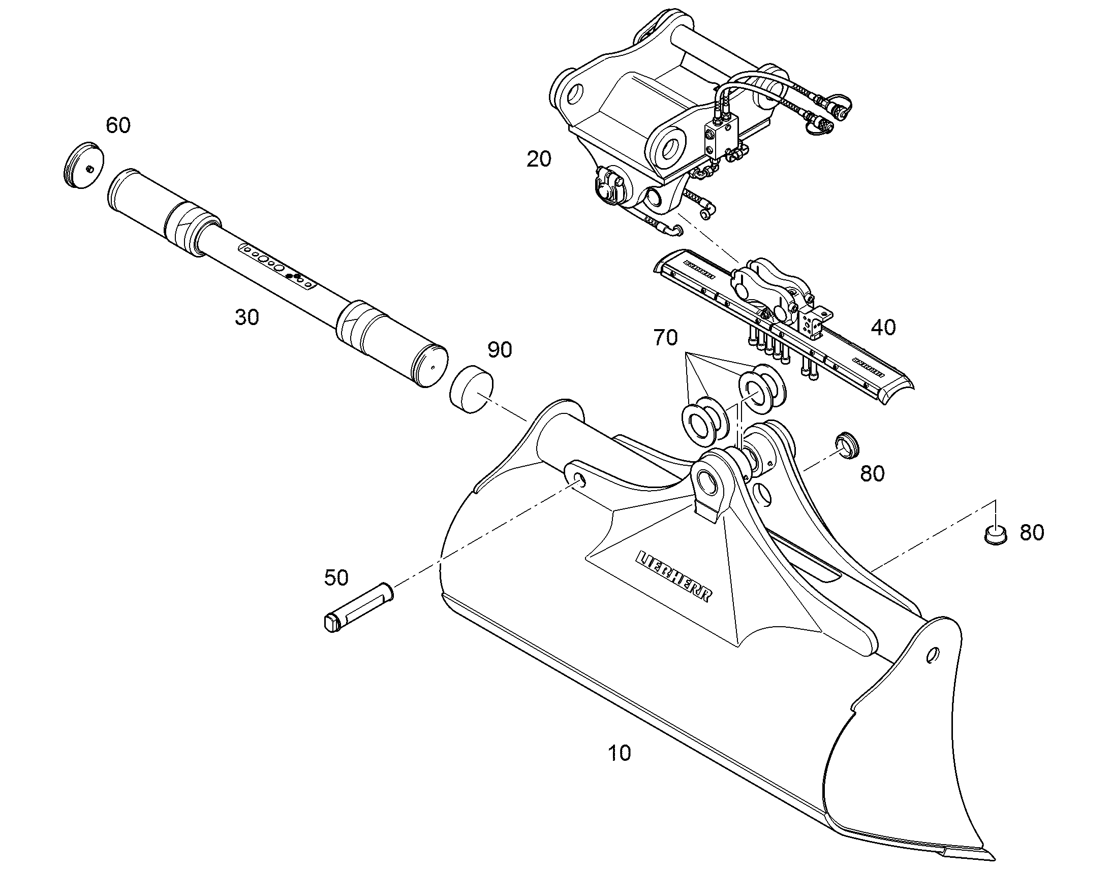 KОВШ ПОВОРОТНЫЙ 1600mm 0,8m³ 9289231 LIEBHERR