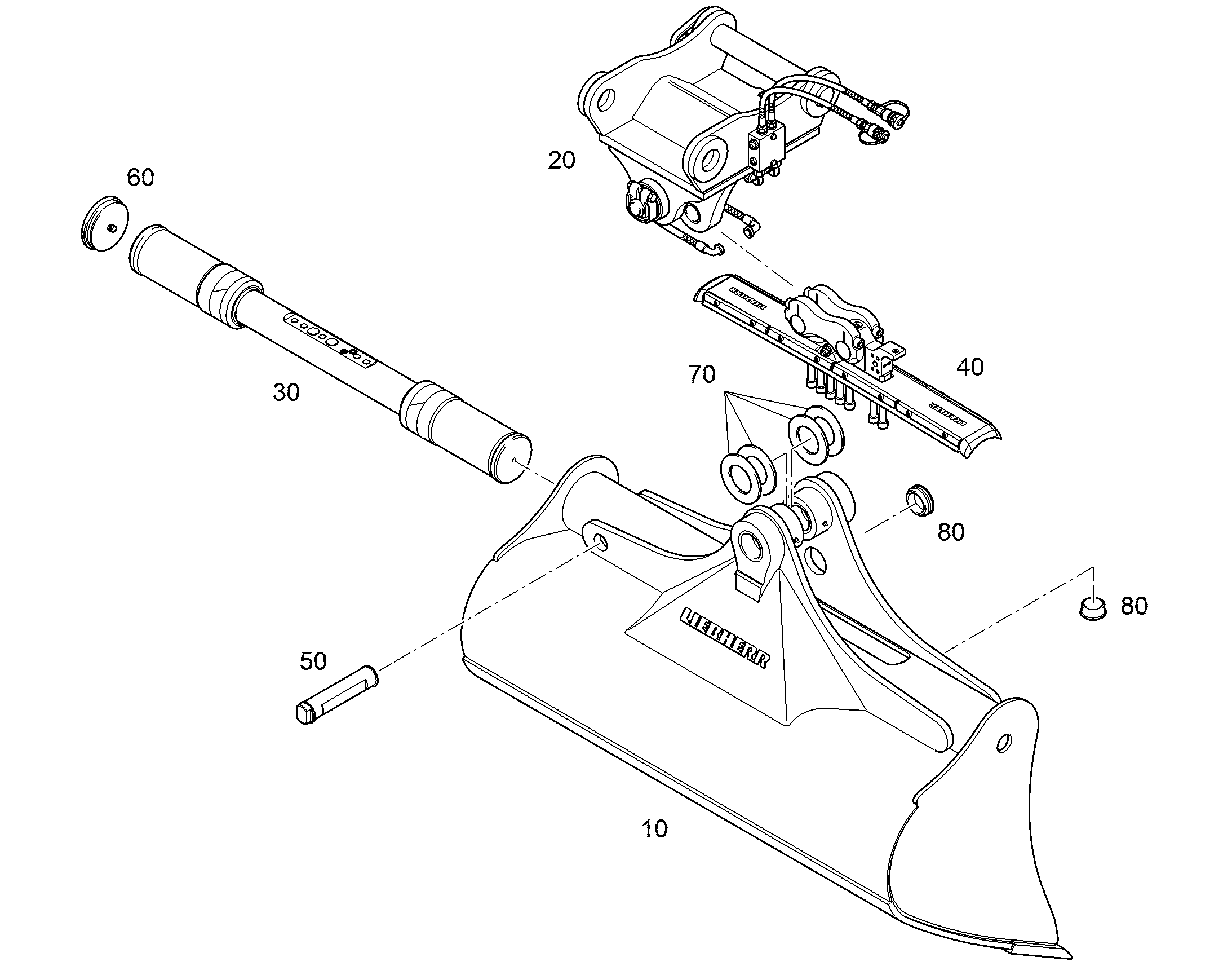 KОВШ ПОВОРОТНЫЙ 1500mm 0,6m³ 9580881 LIEBHERR