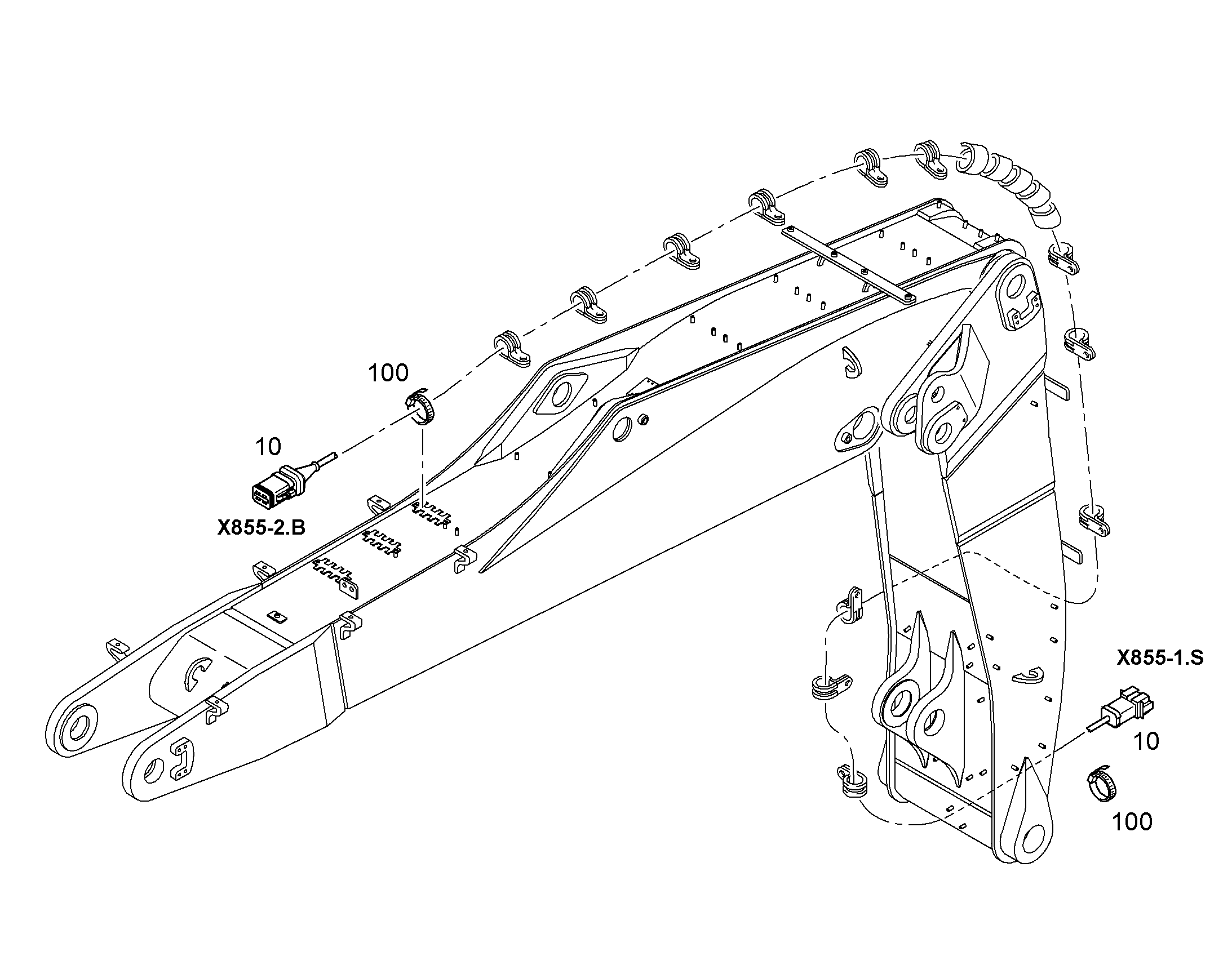 К-Т ПРОВ.-ОПОРНЫЙ КРОНШТ.-РУК. 9592674 LIEBHERR