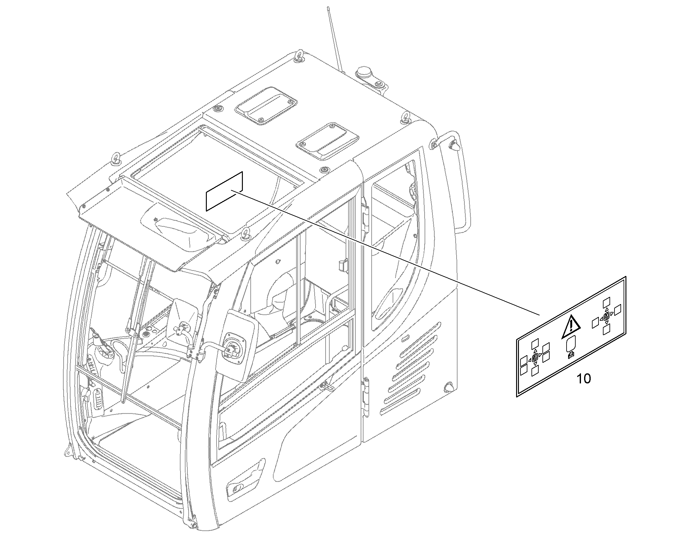 ТАБЛИЧКА СИМВОЛОВ ОБСЛУЖИВАНИЯ 200mmX90mm 94054507 LIEBHERR
