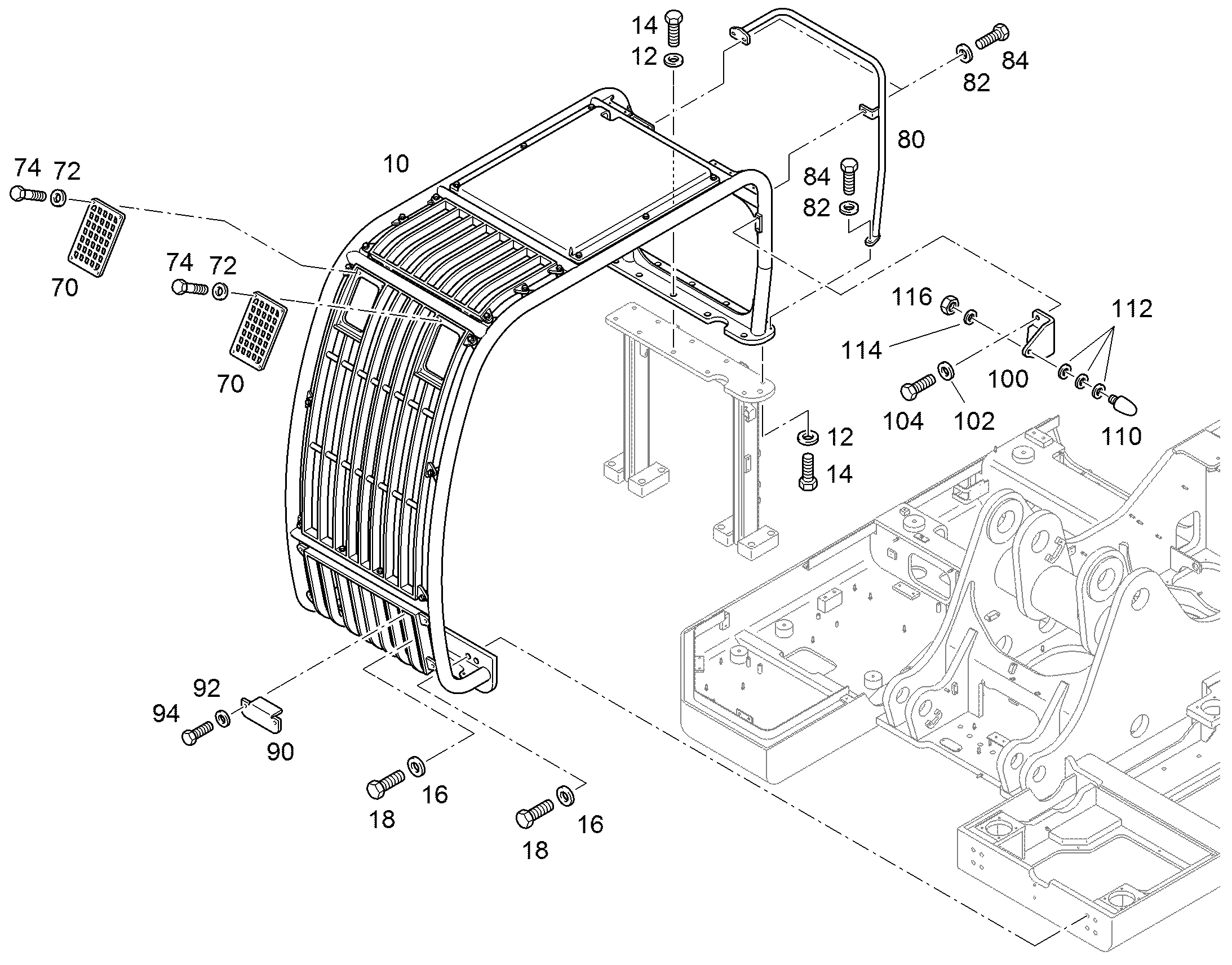 РУЧКА HINTEN 11456147 LIEBHERR