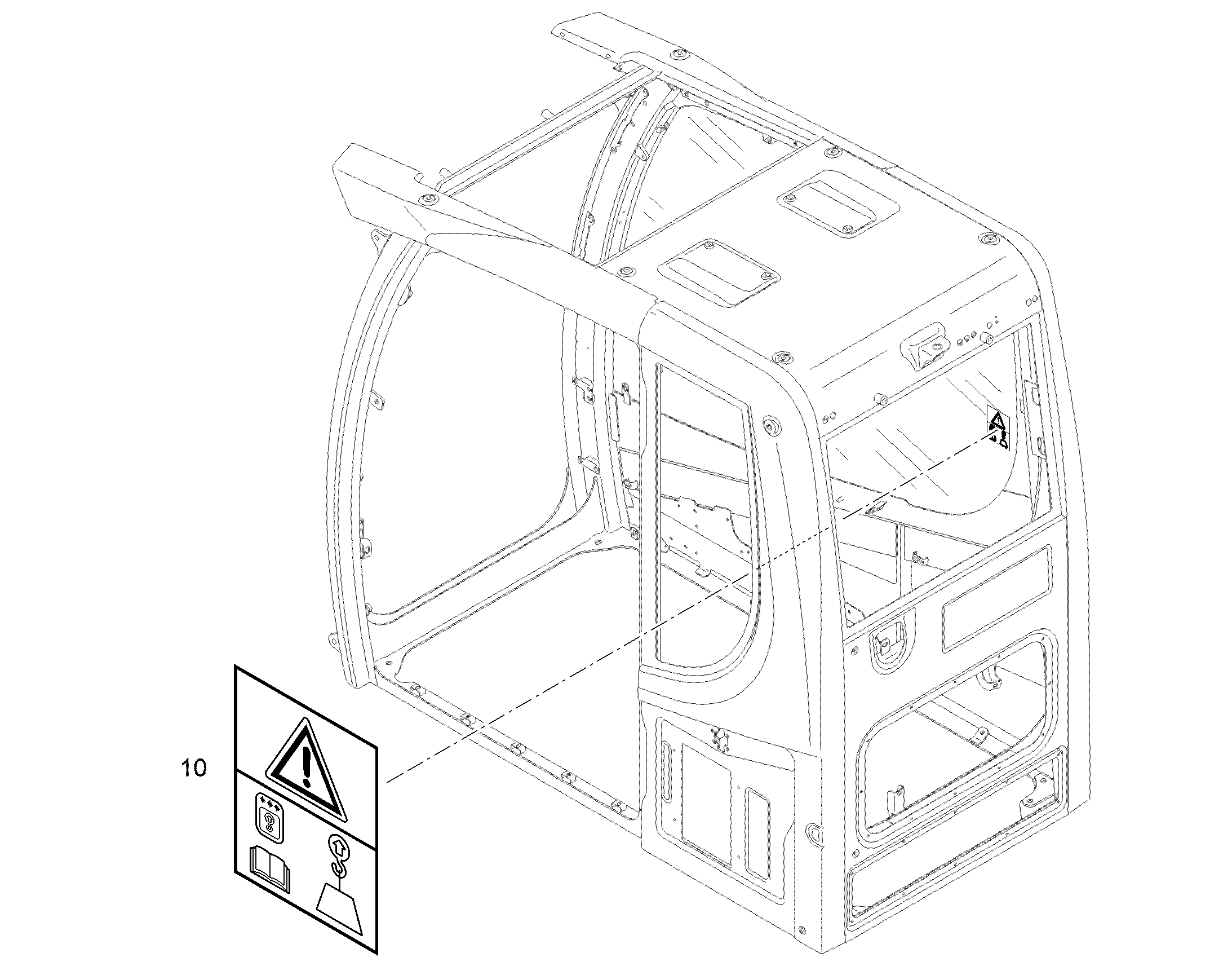 НАКЛЕЙКА 65mmX80mm 94031557 LIEBHERR