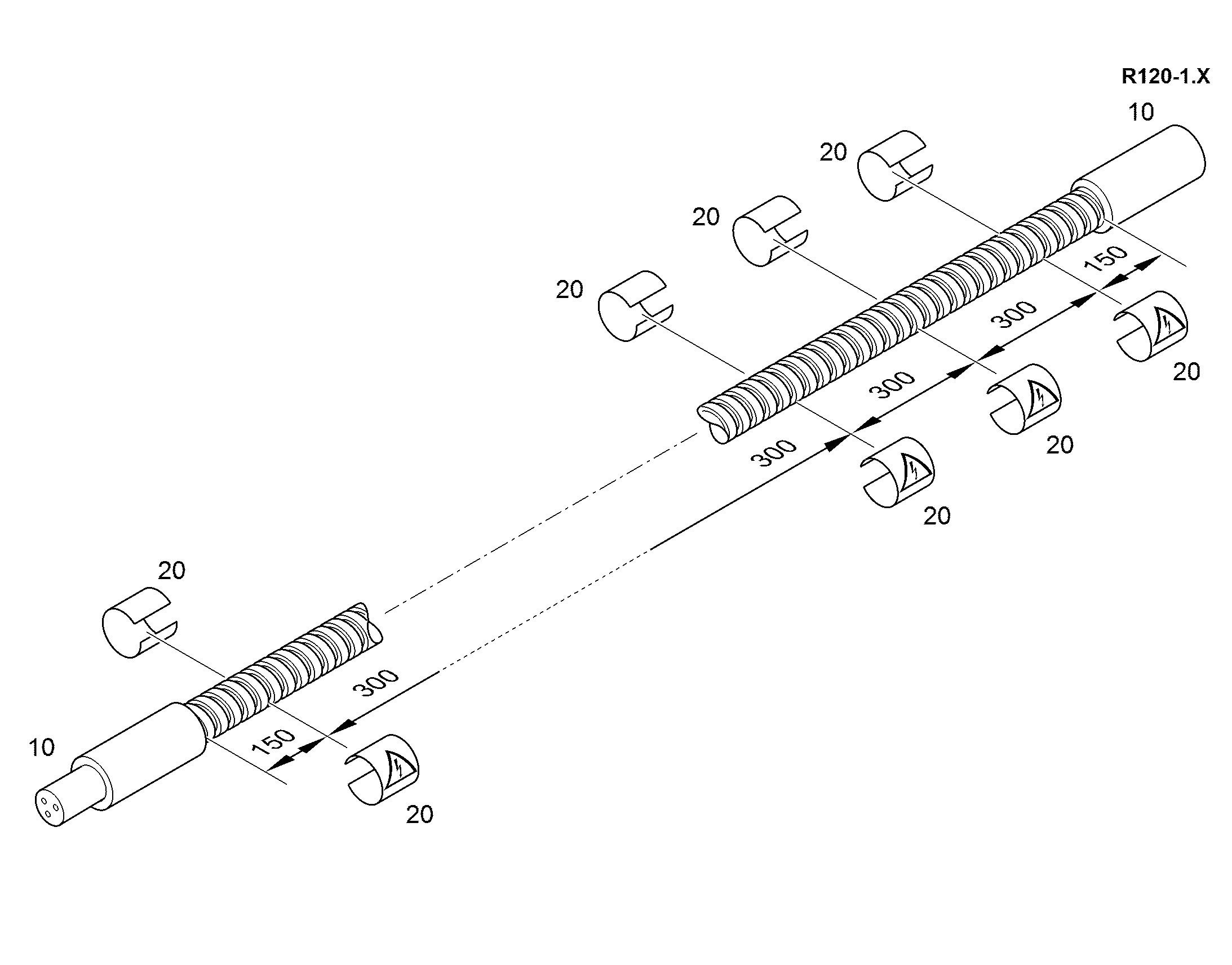 УДЛИНИТЕЛЬНЫЙ КАБЕЛЬ 3X1,5 8m 10476705 LIEBHERR