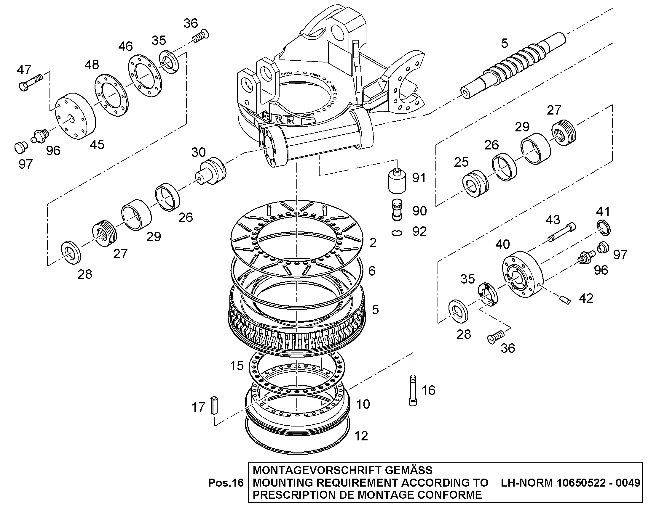 КОМПЛЕКТ ЧЕРВЯЧНЫХ КОЛЕС 970129201 LIEBHERR
