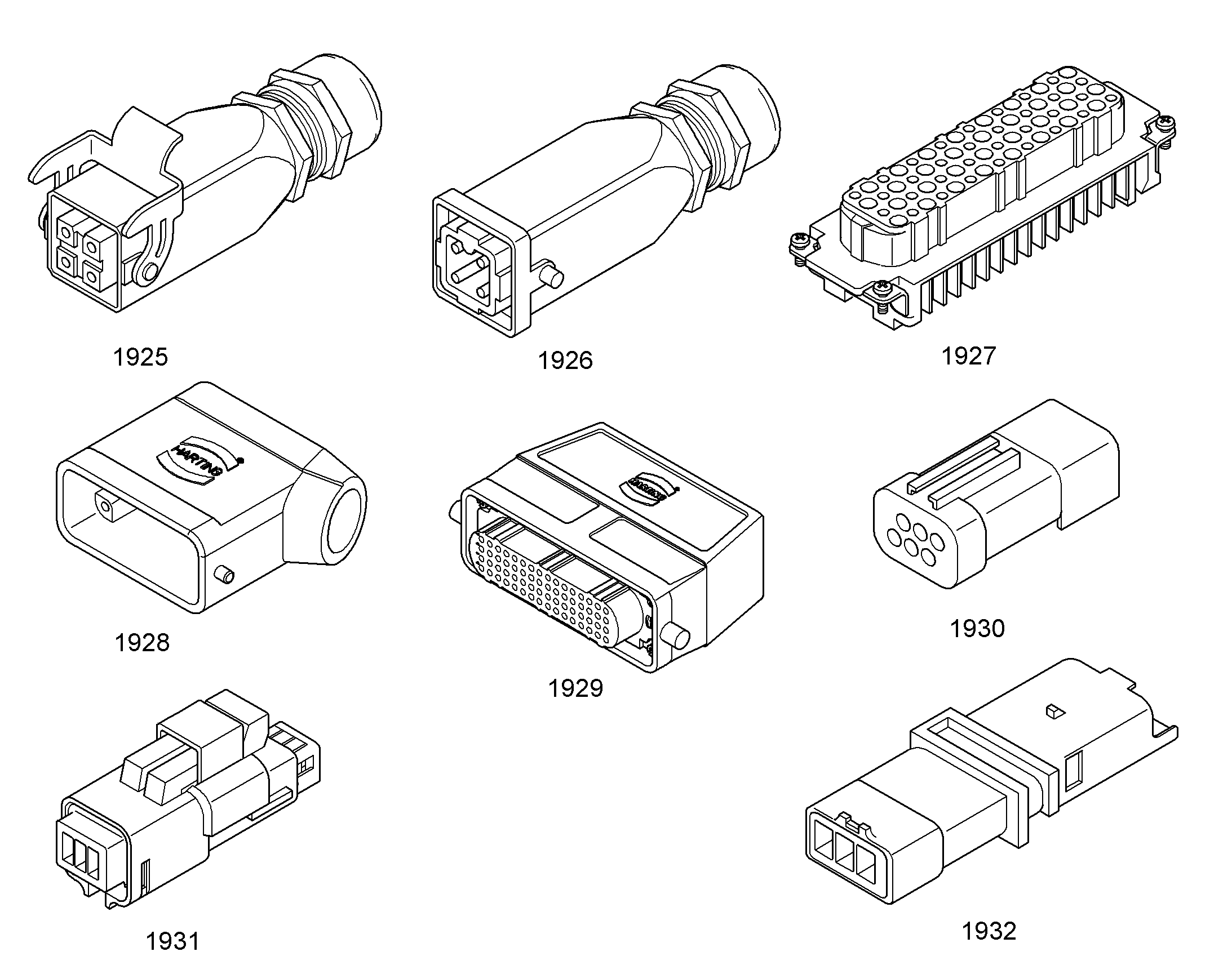 ШТЕКЕР HARTING HAN D 64PO 12443548 LIEBHERR