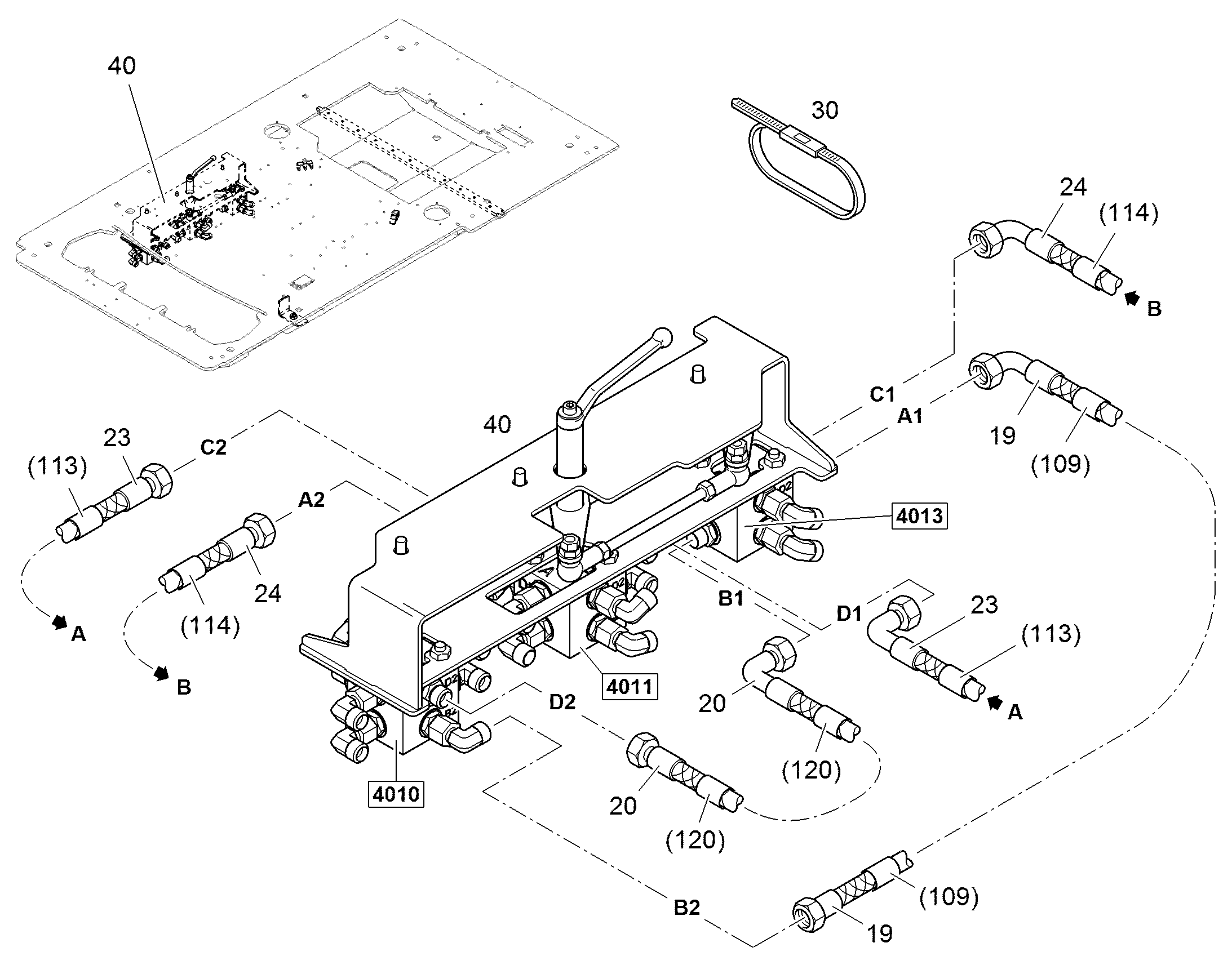 ШЛАНГ 10X600 11005040 LIEBHERR