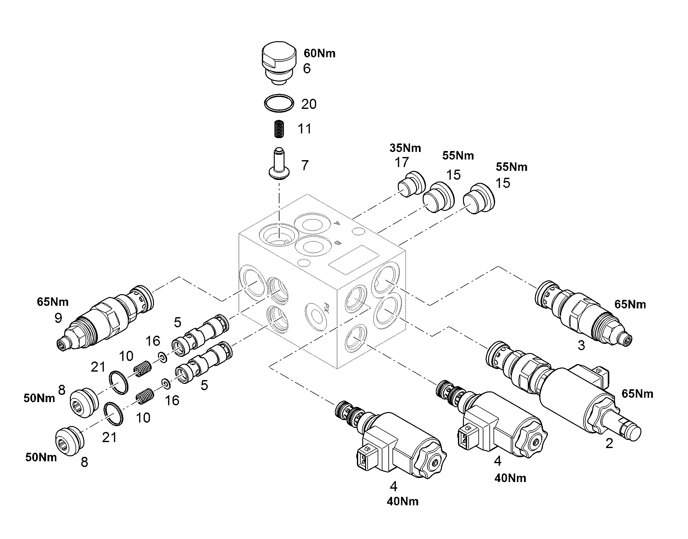 КЛАПАН ОГРАНИЧЕНИЯ ДАВЛЕНИЯ 10292420 LIEBHERR