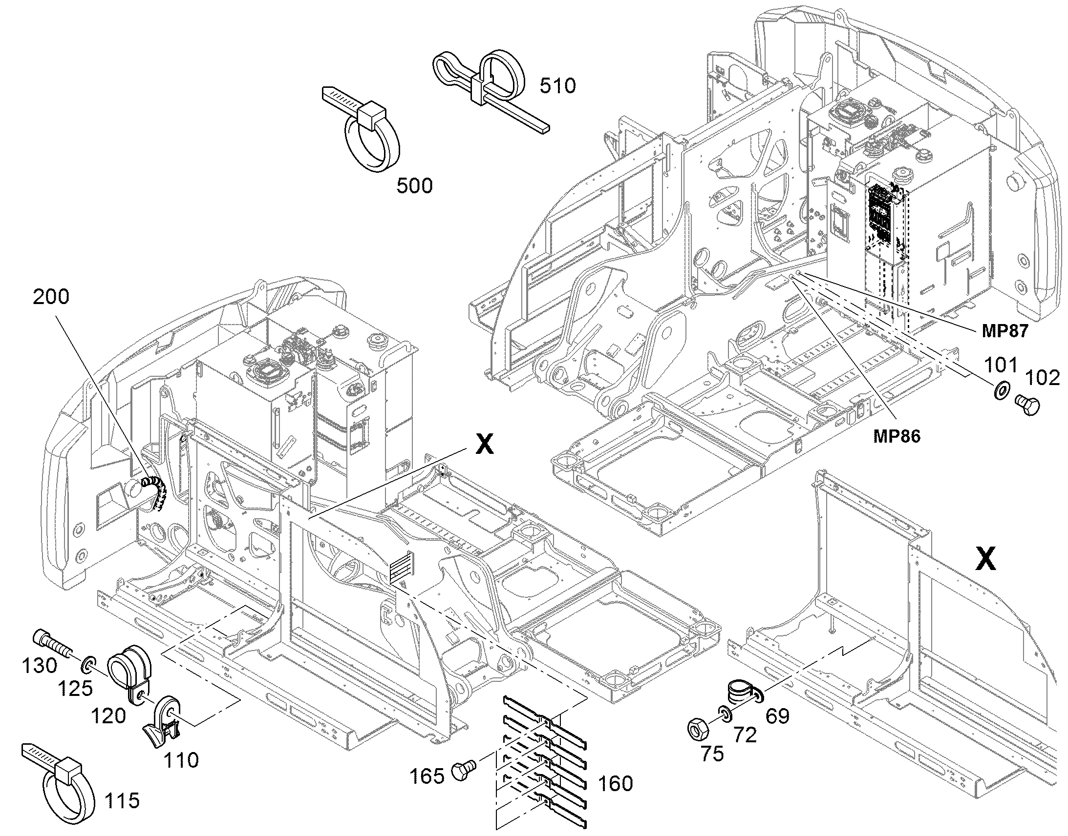 КАБЕЛЬНАЯ СТЯЖКА 12,7X488 11492181 LIEBHERR