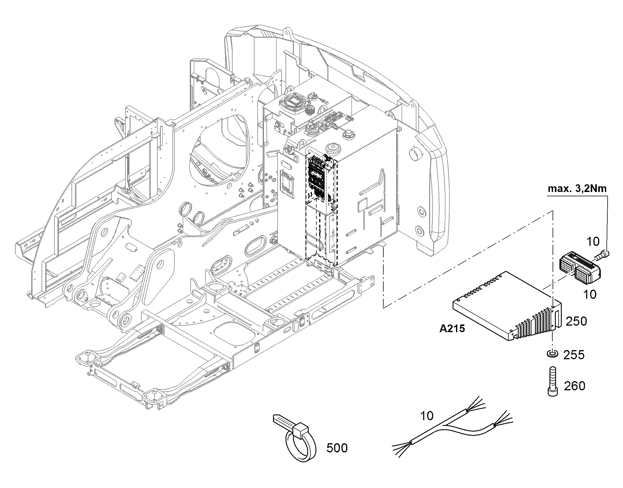 КАБ.КОМПЛЕКТ ДАТЧИКА ДАВЛЕНИЯ GRUNDGERAET-1184 94090388 LIEBHERR
