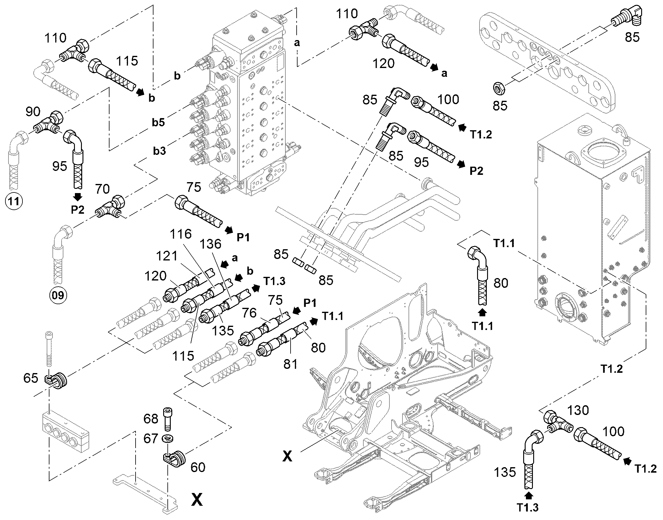 ШЛАНГ УПРАВЛЕНИЯ 8X2300 7024171 LIEBHERR