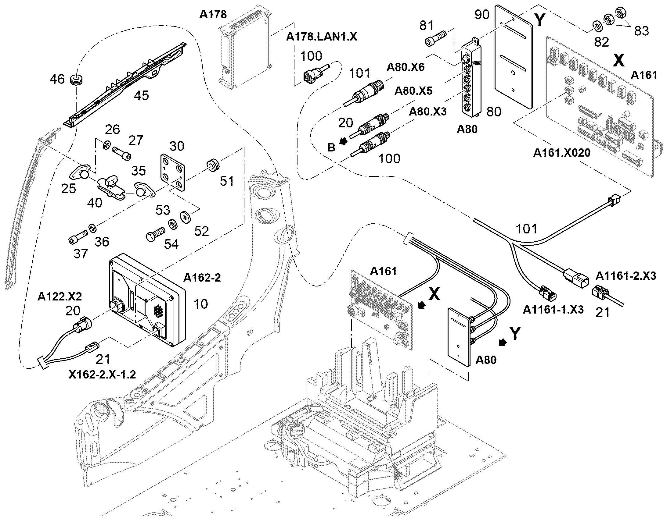КОМПЛЕКТ КАБЕЛЕЙ B195 10398656 LIEBHERR