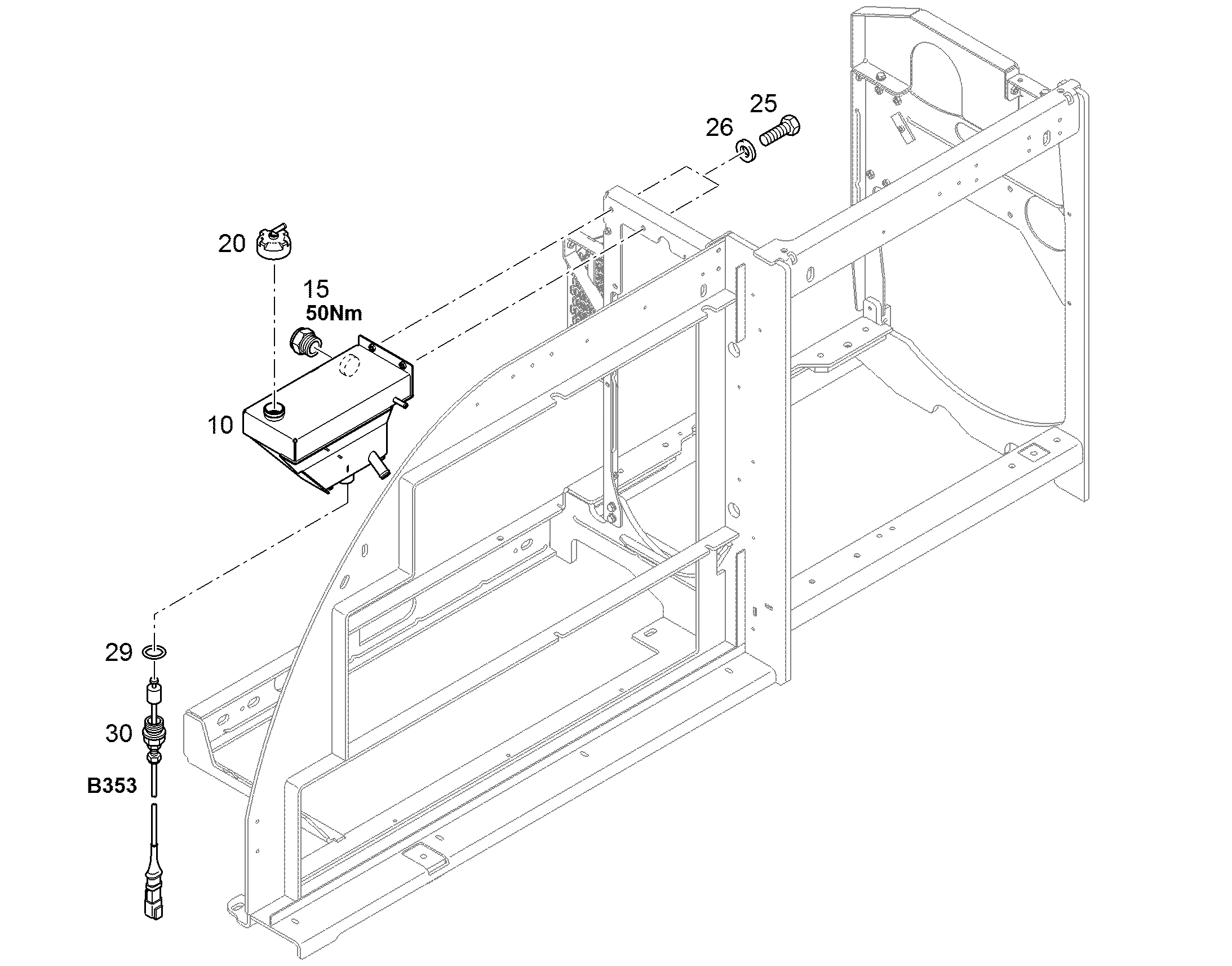 КРЫШКА ЗАПОРНАЯ 11698438 LIEBHERR