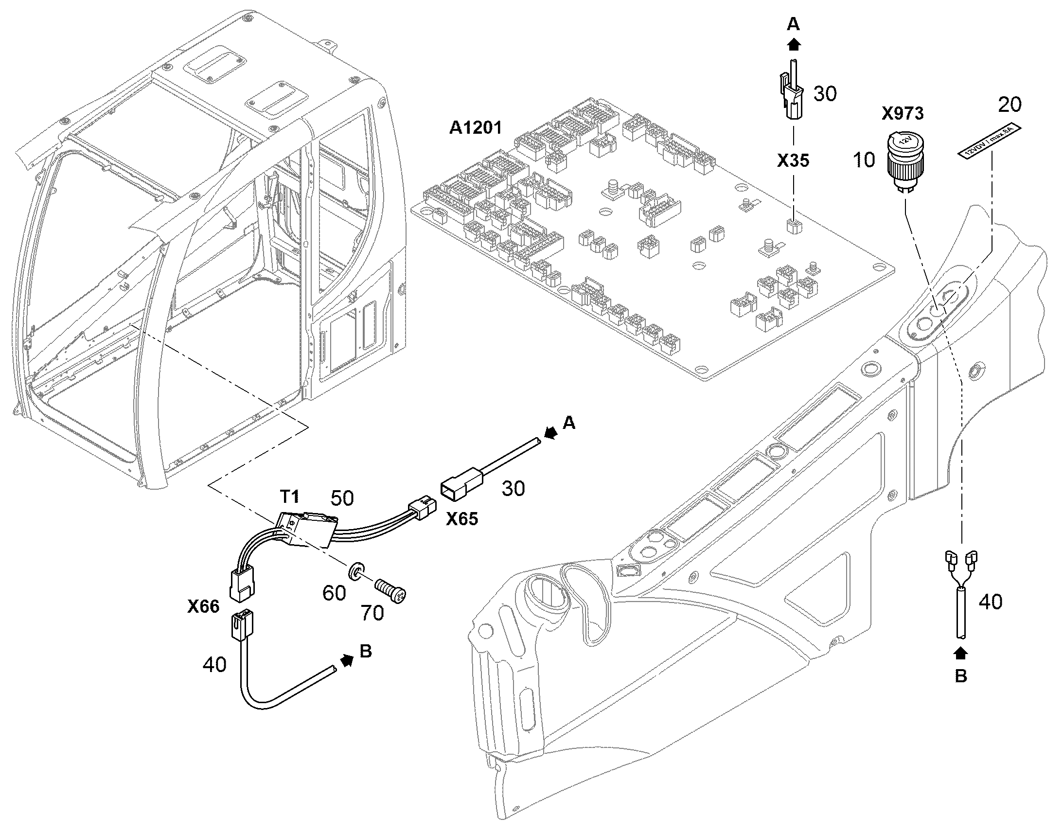 КОМПЛЕКТ КАБЕЛЕЙ W73 12V 11737832 LIEBHERR