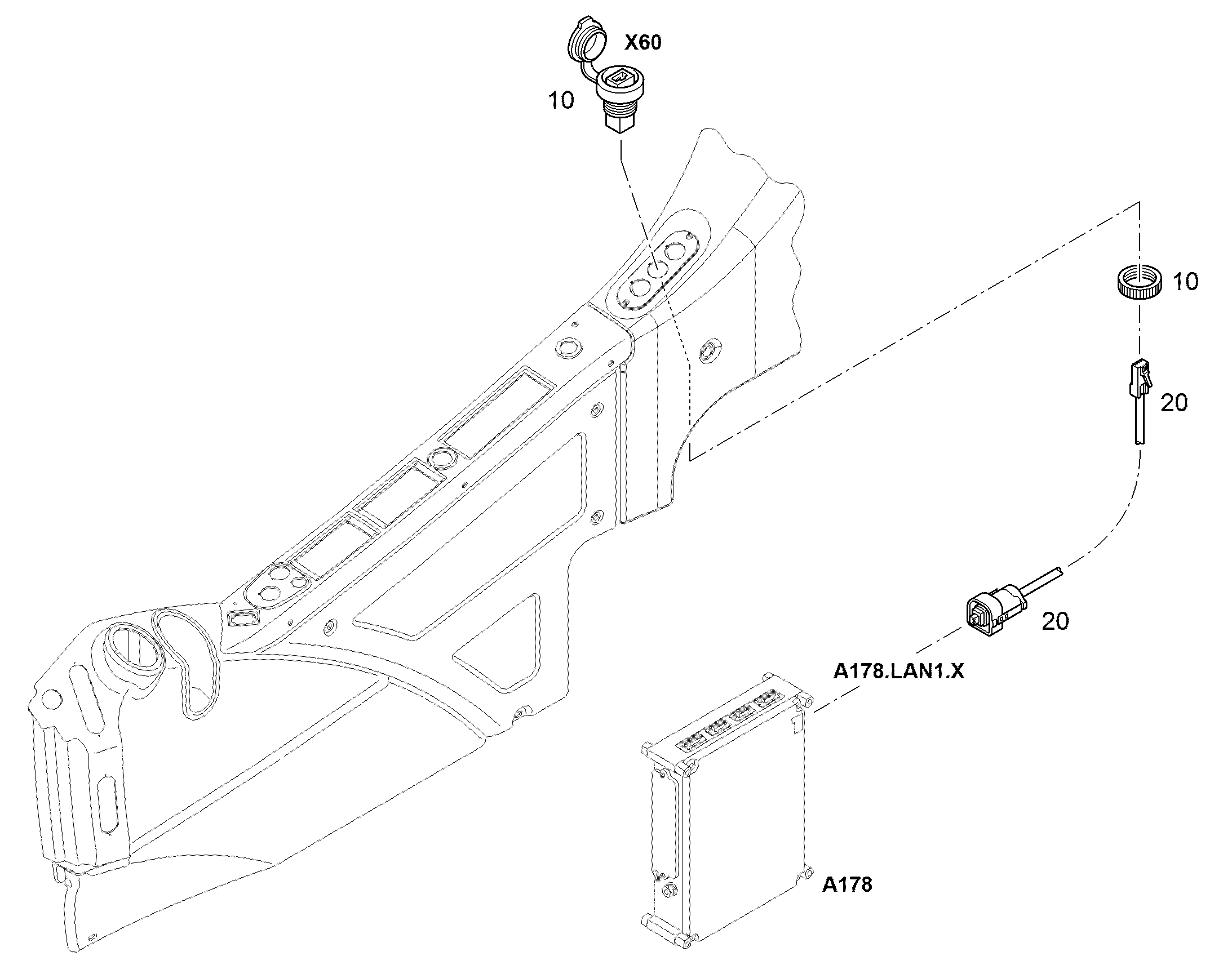 ШТЕКЕР RJ45 DIAG 8-POL 11699586 LIEBHERR