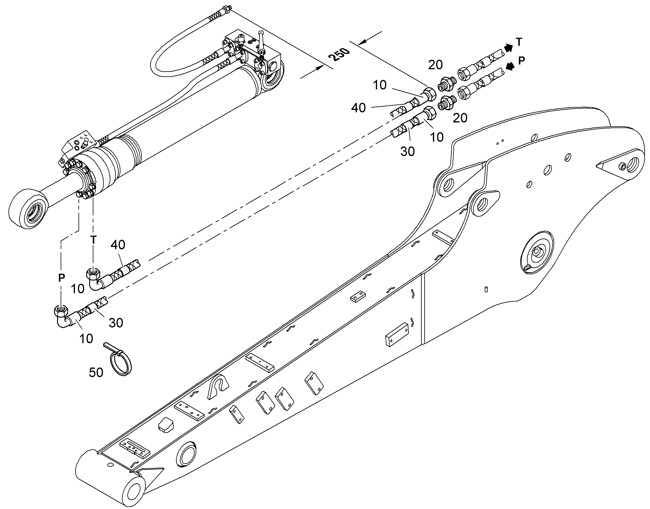 ШЛАНГ УПРАВЛЕНИЯ 8X3150 11101726 LIEBHERR