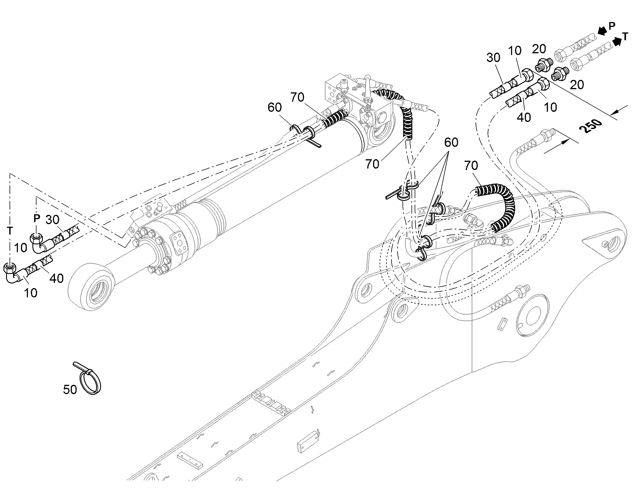 ШЛАНГ УПРАВЛЕНИЯ 8X3800 10290823 LIEBHERR