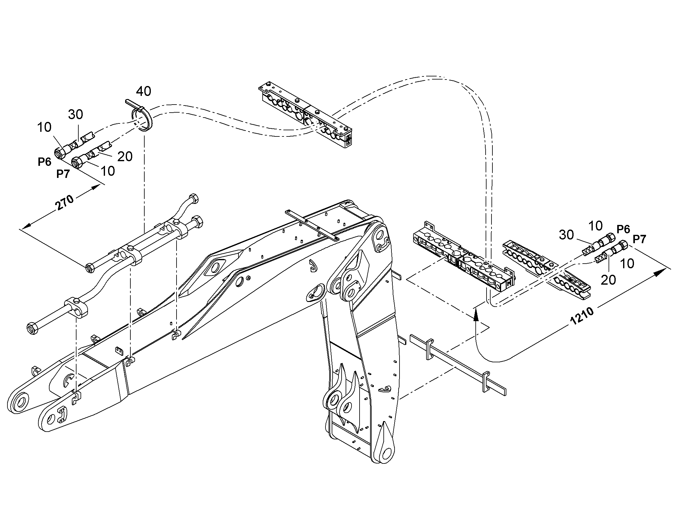 ШЛАНГ 8X6000 11835932 LIEBHERR