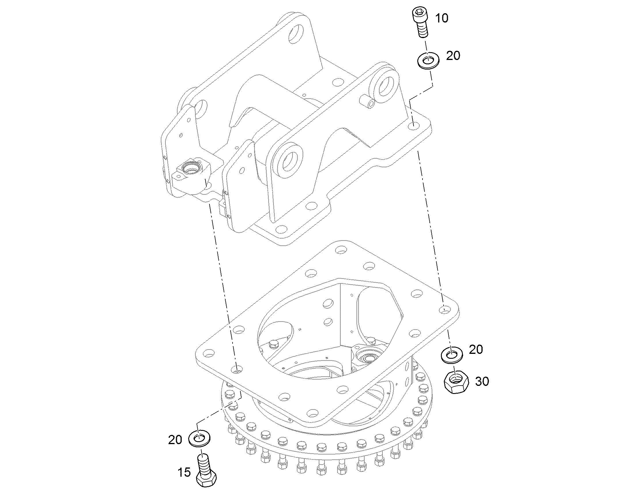 БОЛТ С ШЕСТИГРАННОЙ ГОЛОВКОЙ ISO 4017 M30X60 10.9 FLZN 10026136 LIEBHERR