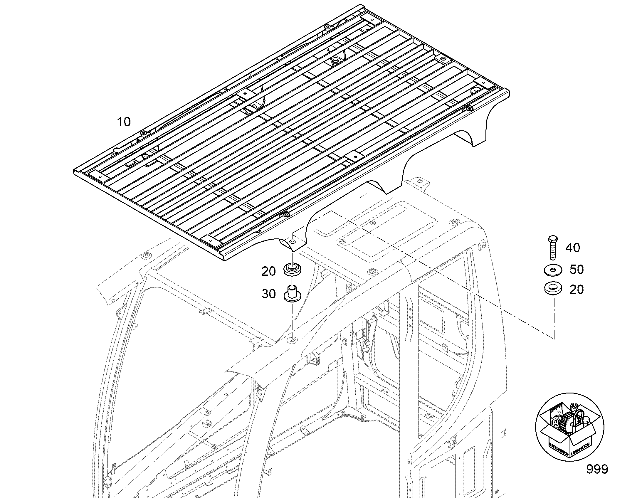 РЕШЕТКА ЗАЩИТНАЯ СВЕРХУ 11367047 LIEBHERR