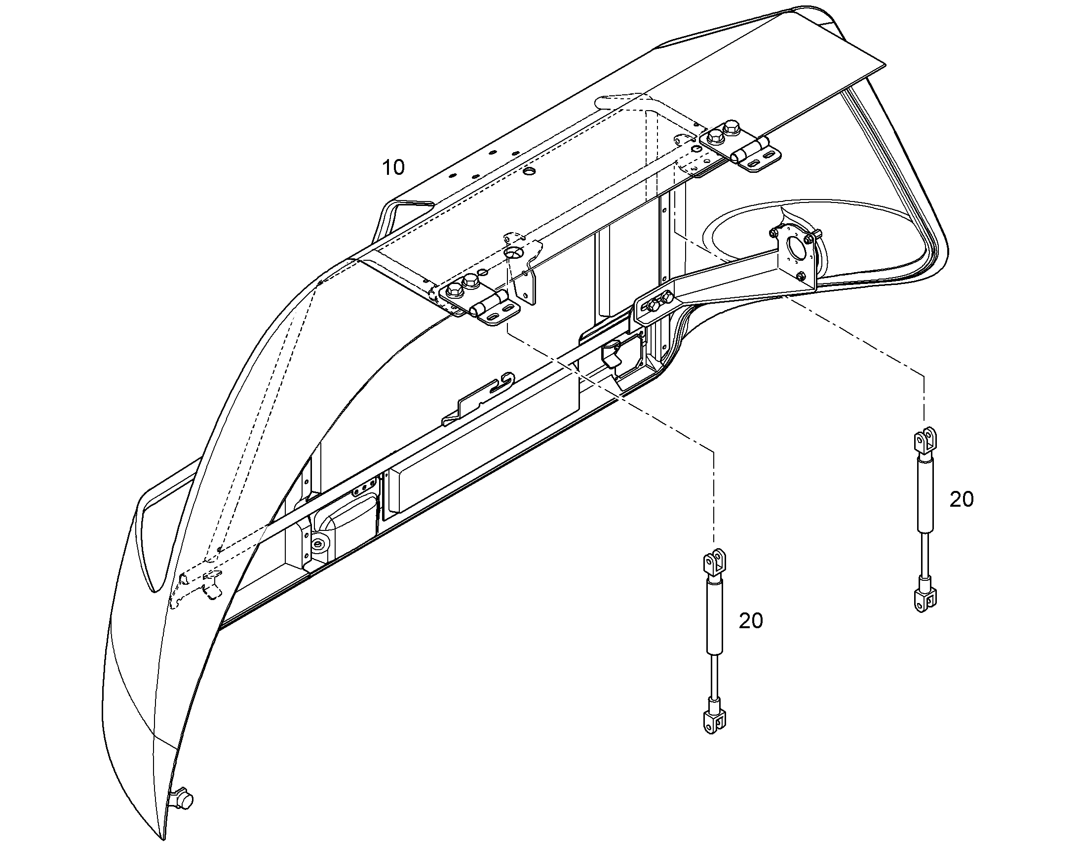 КАПОТ ДВИГАТЕЛЯ 11408372 LIEBHERR
