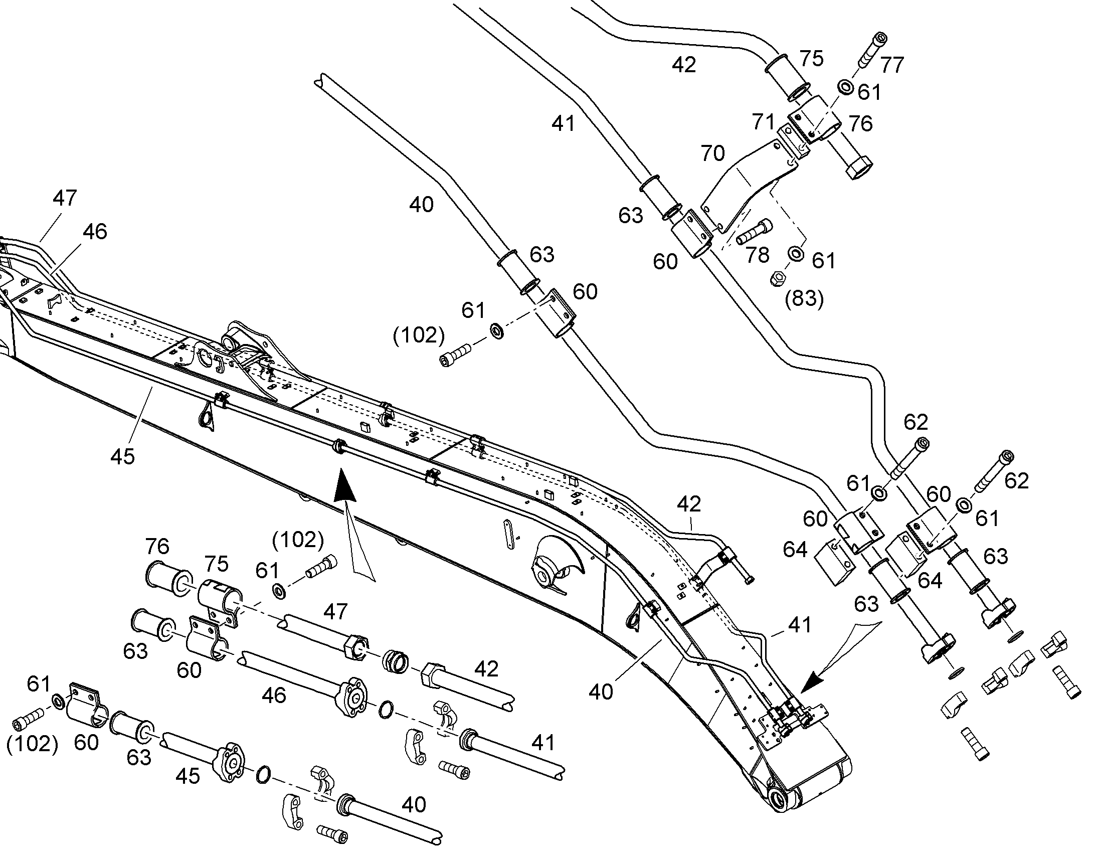 ПРОМЕЖУТОЧНЫЙ ЭЛЕМЕНТ H=70 9879122 LIEBHERR