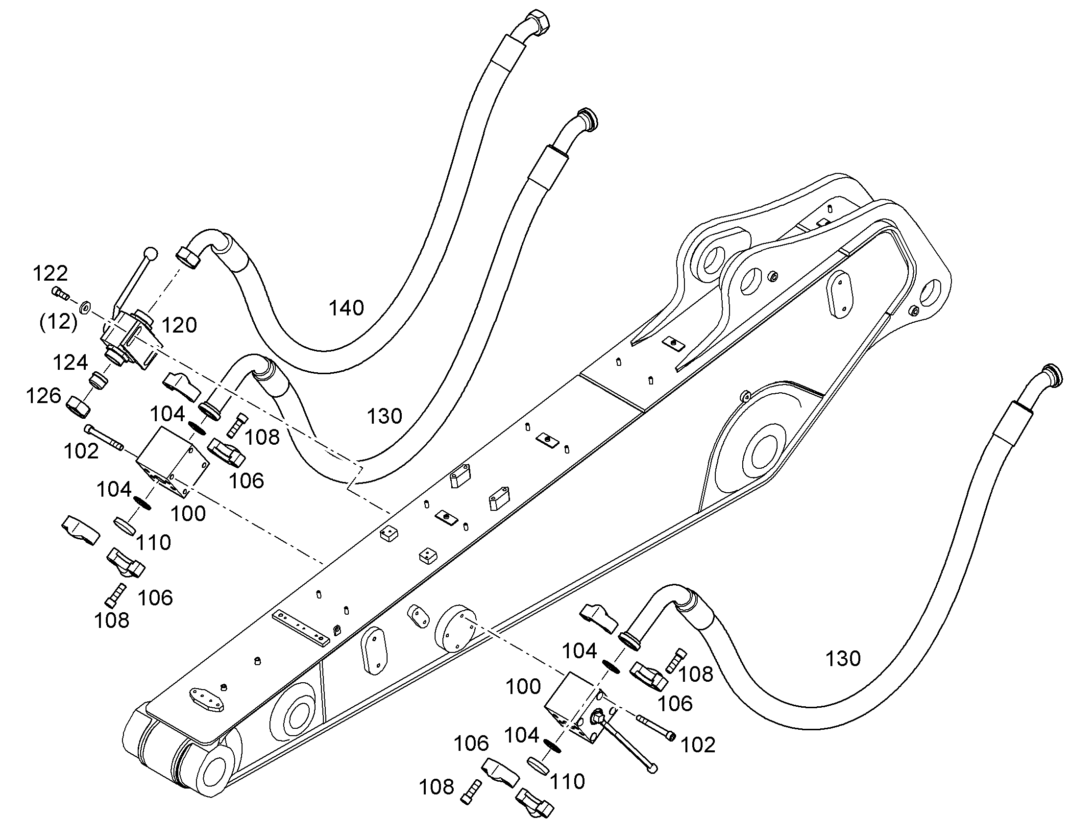 ШЛАНГ ОБРАТНОЙ ЛИНИИ 32X1750 10331601 LIEBHERR