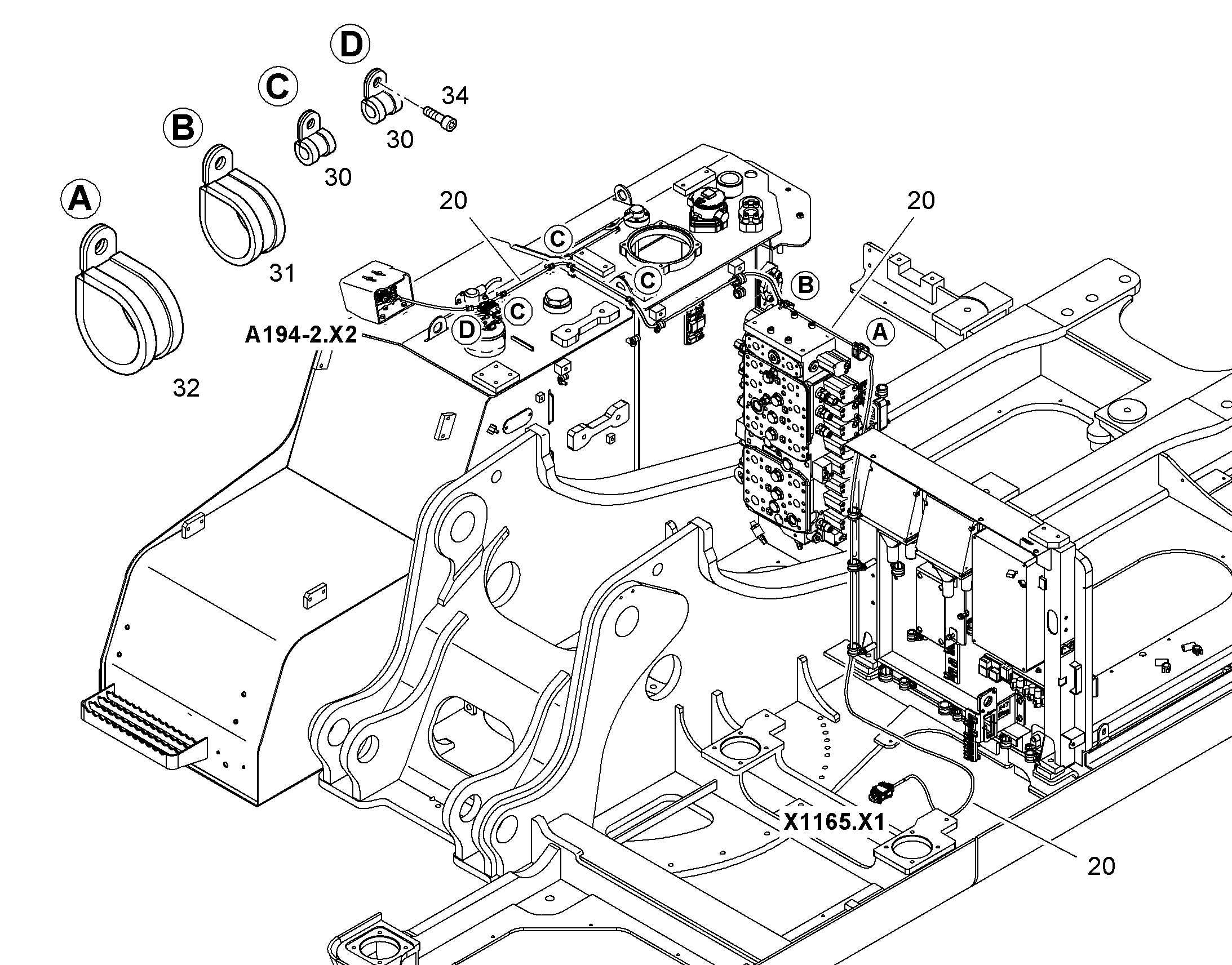 КАБ.КОМПЛ.КУЗОВ-АККУМУЛЯТОРЫ W22 10863398 LIEBHERR