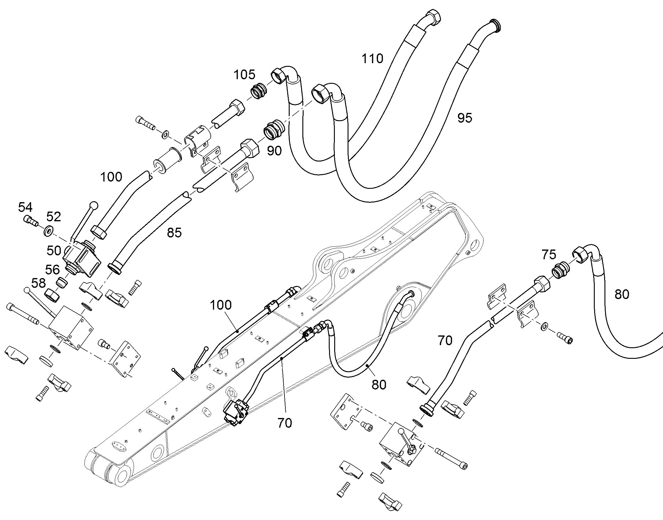 ШЛАНГ ОБРАТНОЙ ЛИНИИ 32X1550 10331600 LIEBHERR