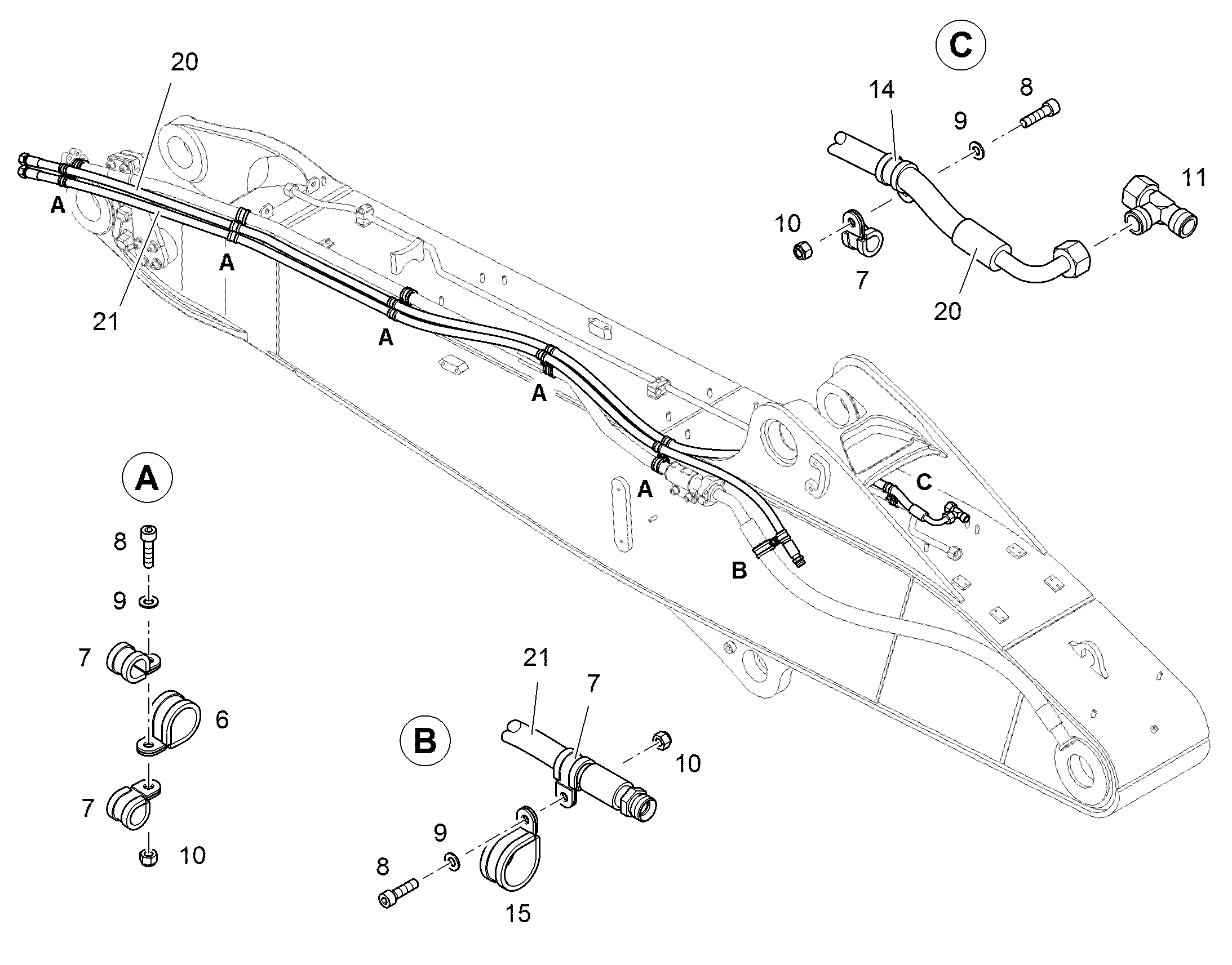 ШЛАНГ 12X2850 10475405 LIEBHERR