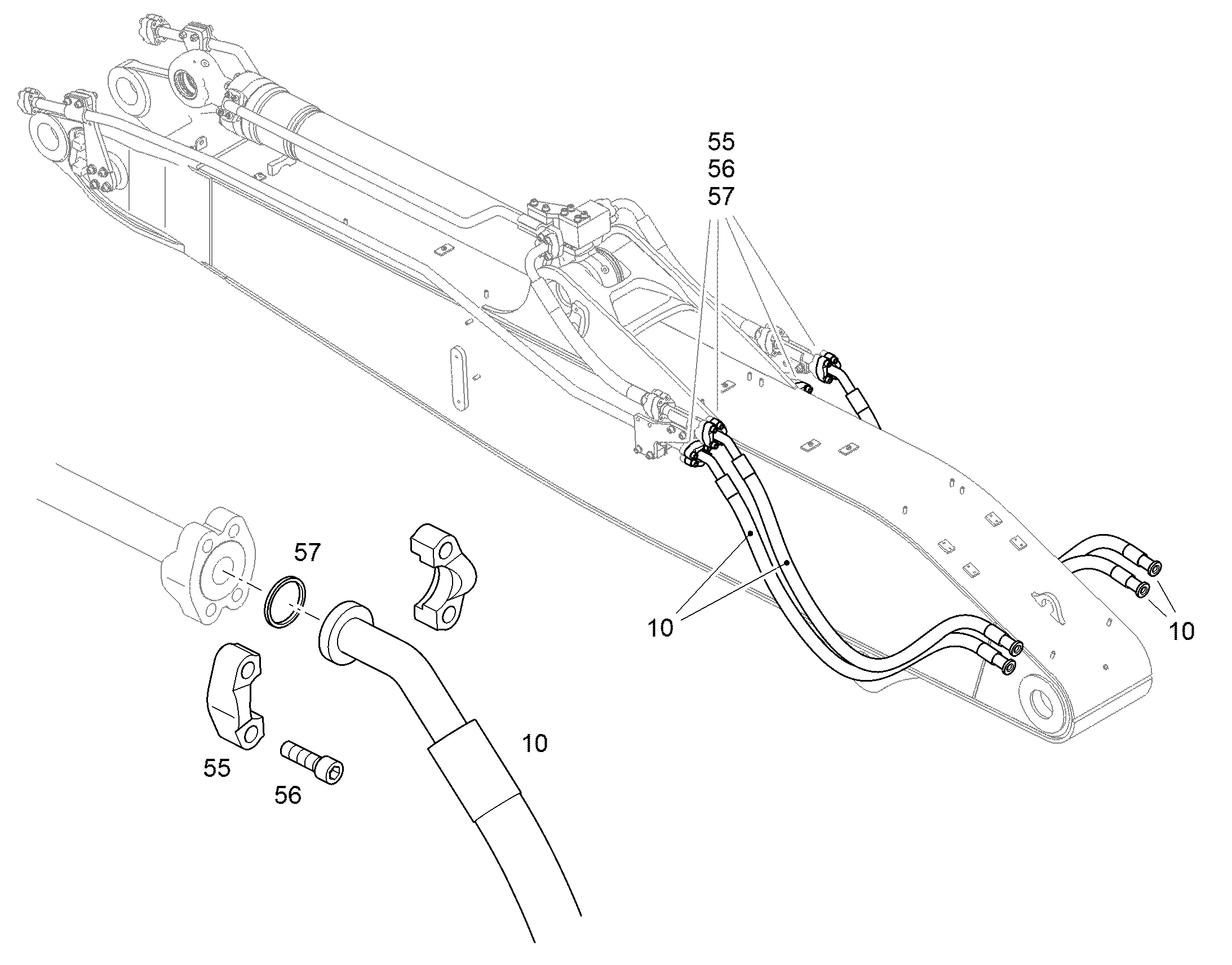 ШЛАНГ 25X1650 5613832 LIEBHERR