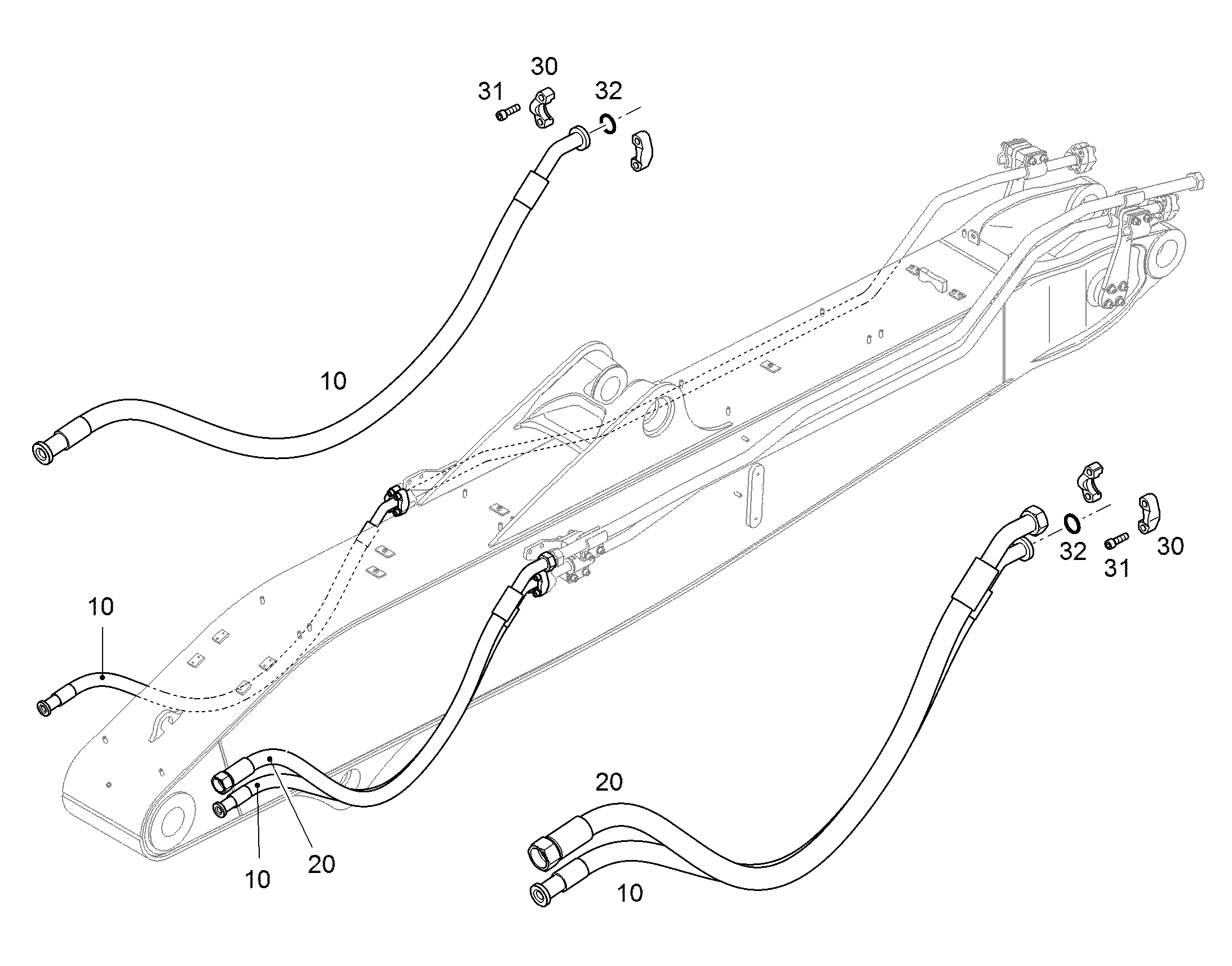 ШЛАНГ ОБРАТНОЙ ЛИНИИ 32X1650 11622374 LIEBHERR