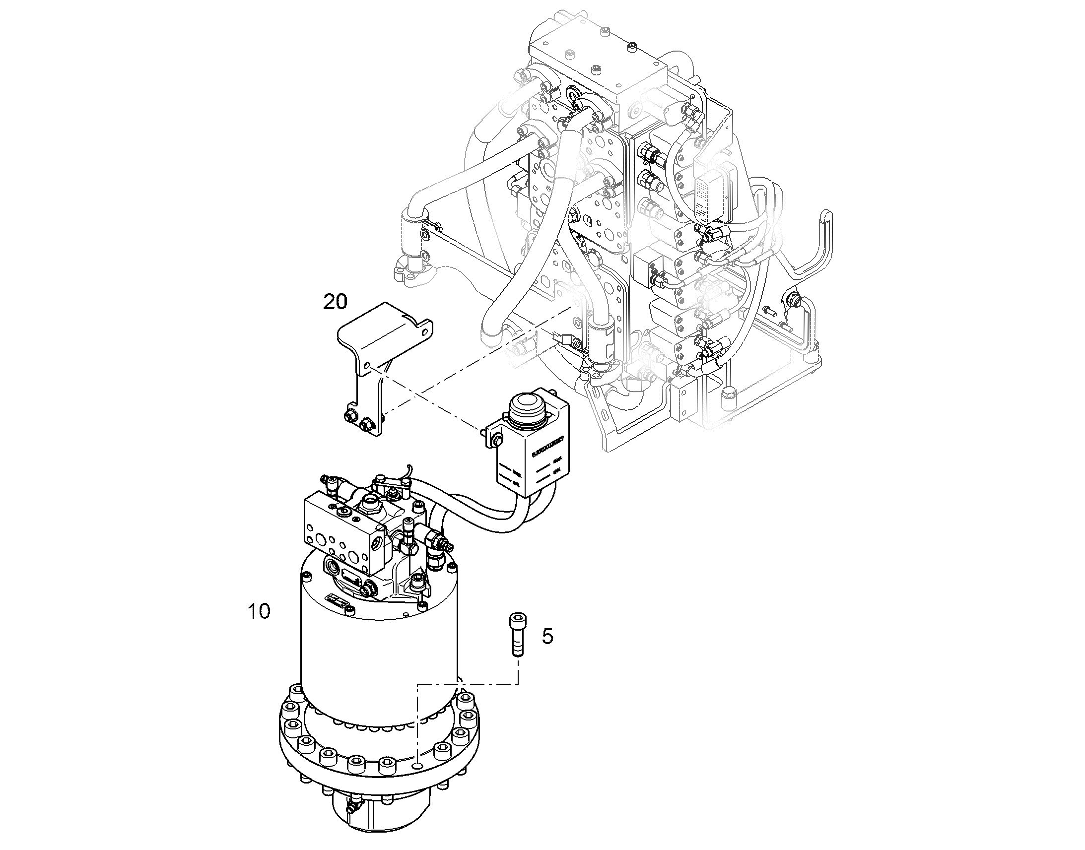 МЕХАНИЗМ ПОВОРОТА КРЕП. ДЕТАЛИ 10087977 LIEBHERR