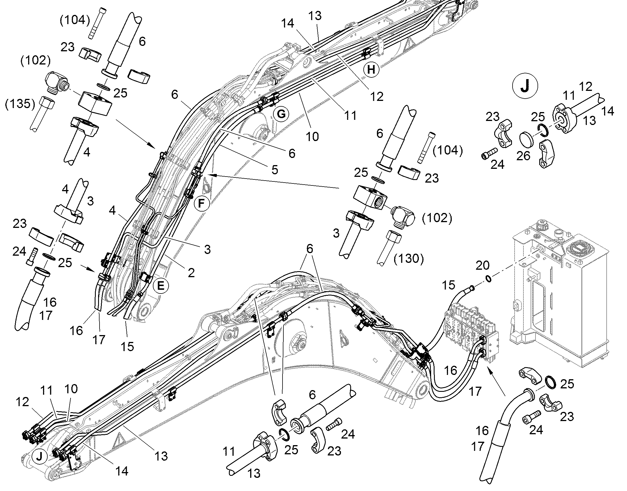 ШЛАНГ 32X1300 10001723 LIEBHERR