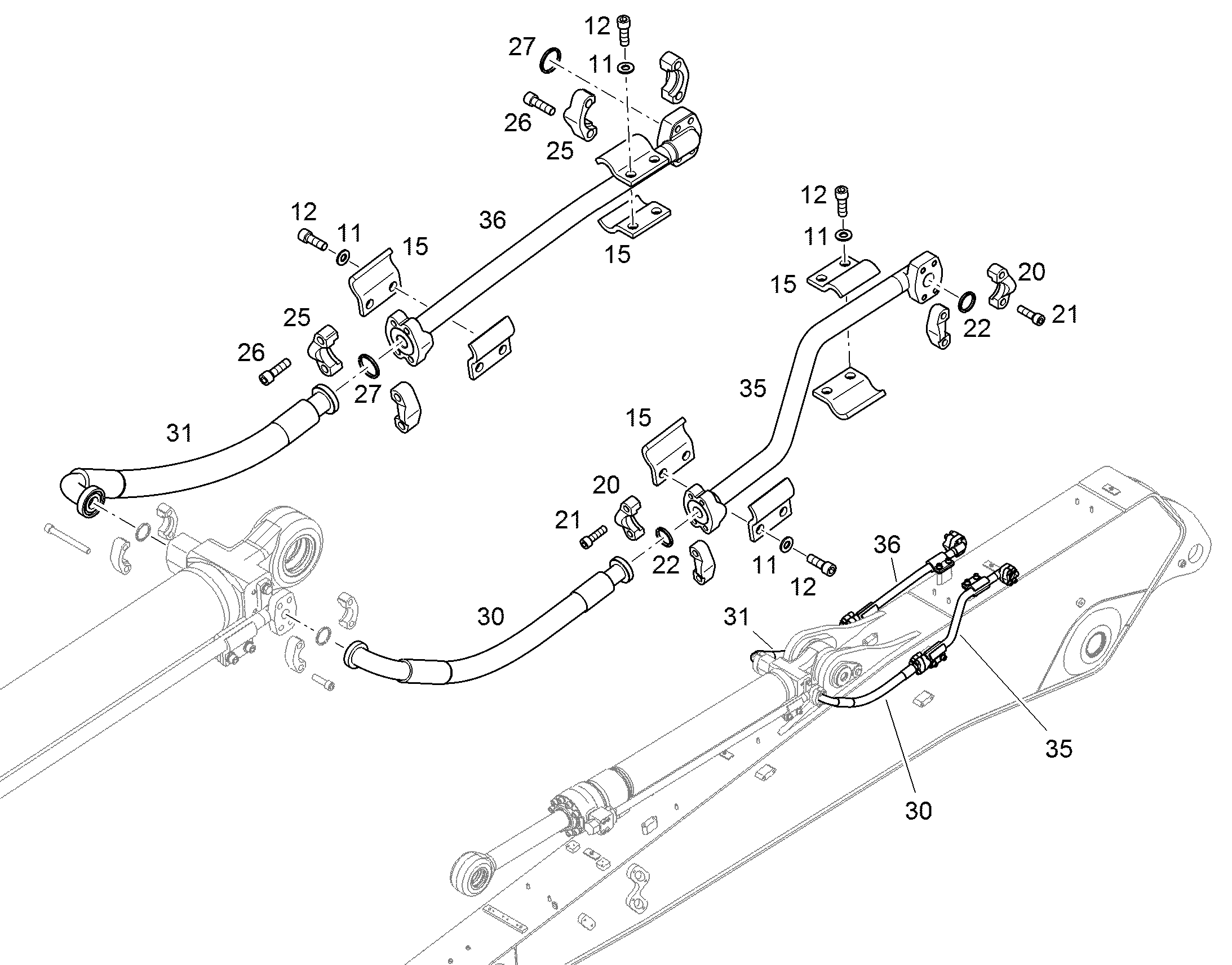 ШЛАНГ 25X560 5618164 LIEBHERR
