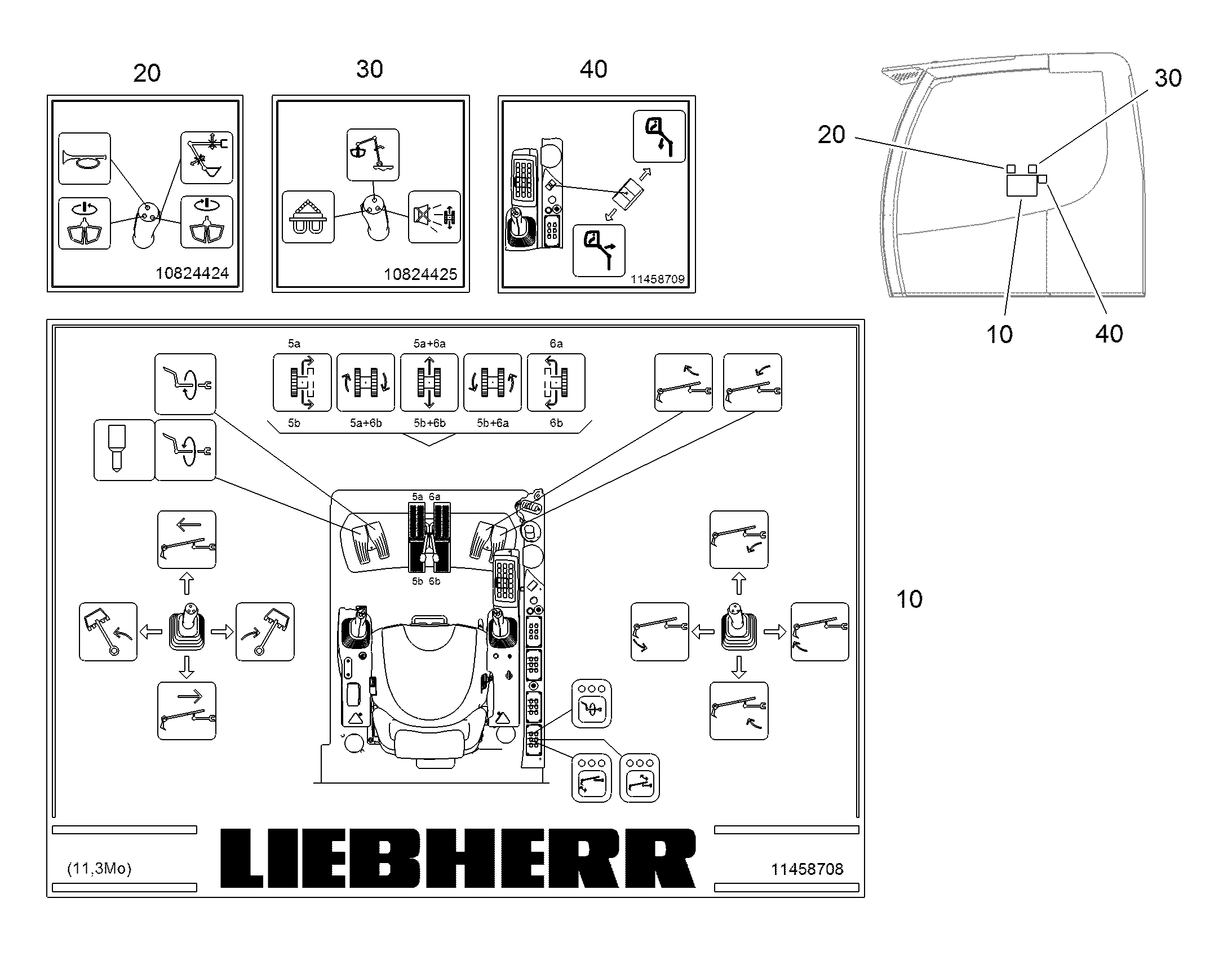 ЩИТ УПРАВЛЕНИЯ 80mmX80mm 11458709 LIEBHERR