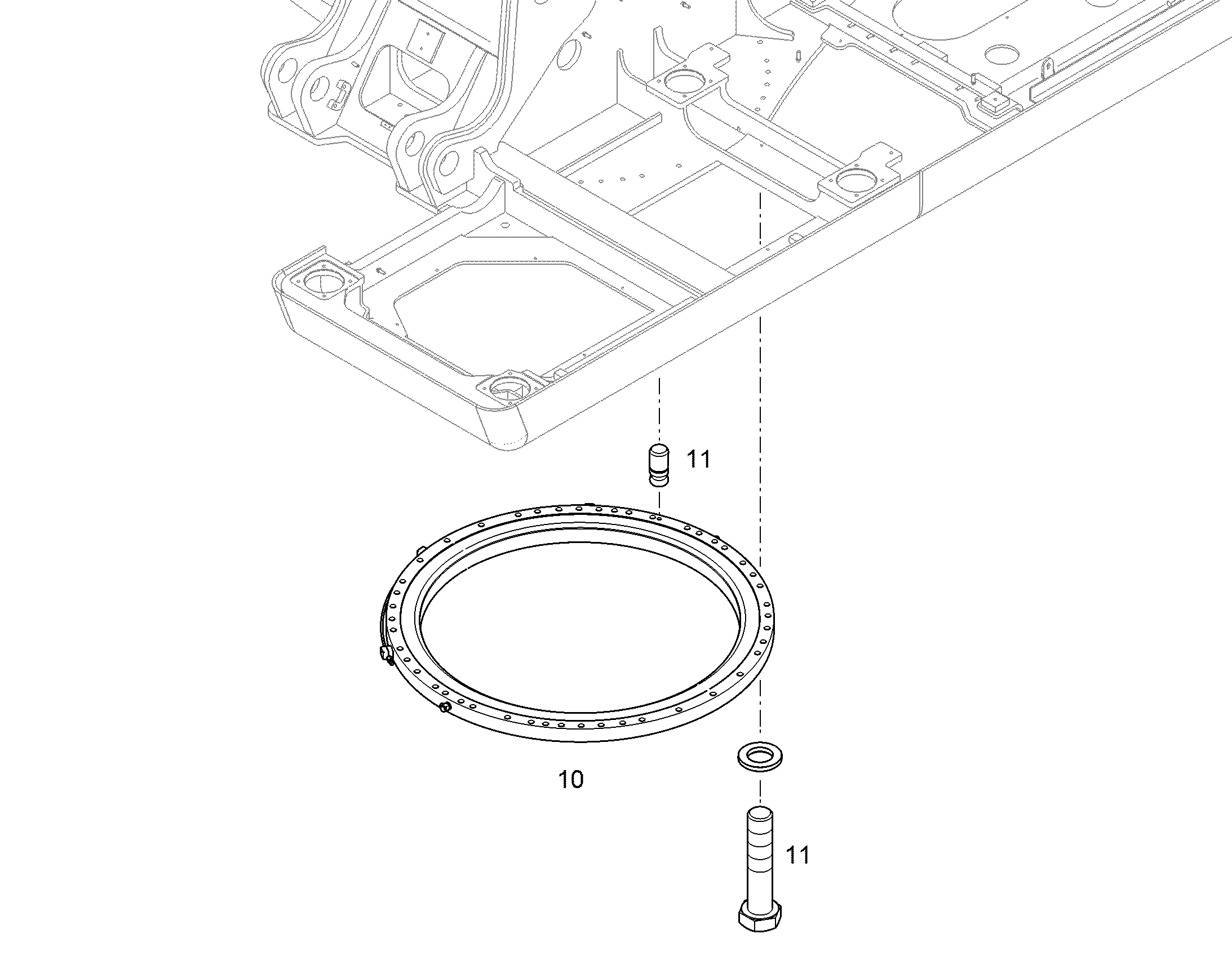 КРЕП.ДЕТ.ПОВ.КРУГА НИЖН.ТЕЛЕЖ. 10829645 LIEBHERR