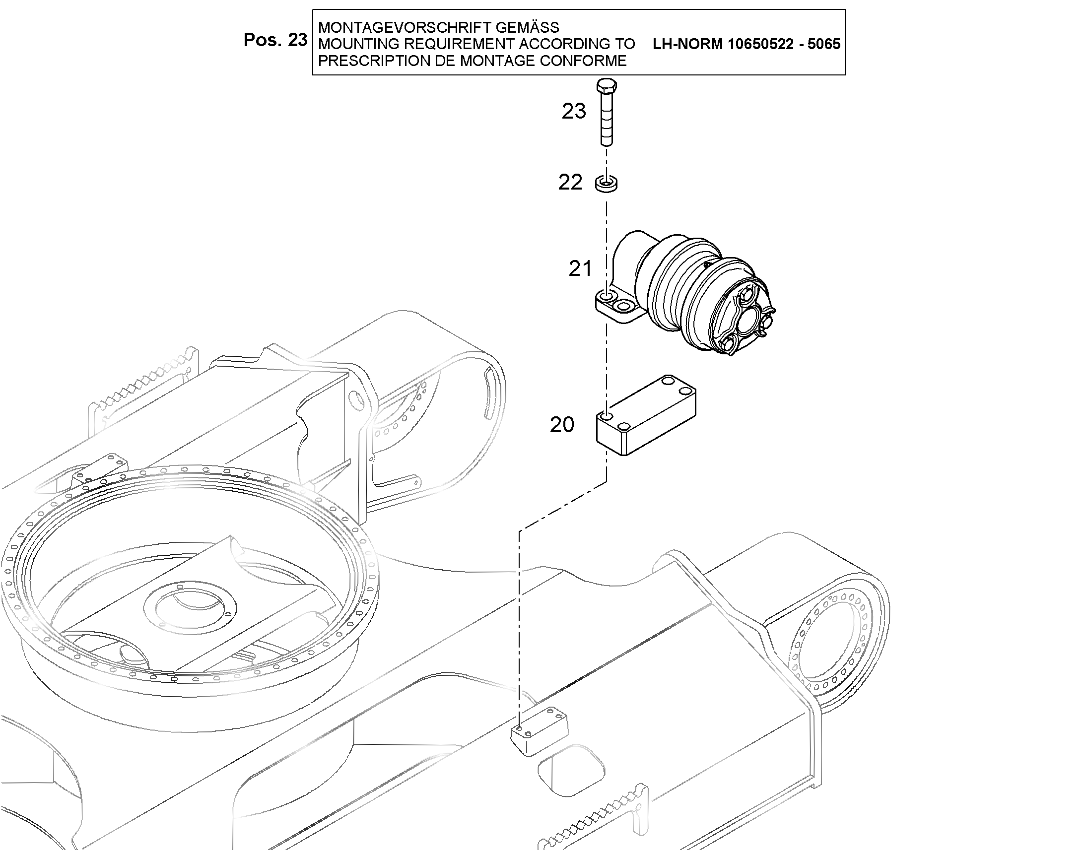РОЛИК ПОДДЕРЖИВАЮЩИЙ B60 11005699 LIEBHERR