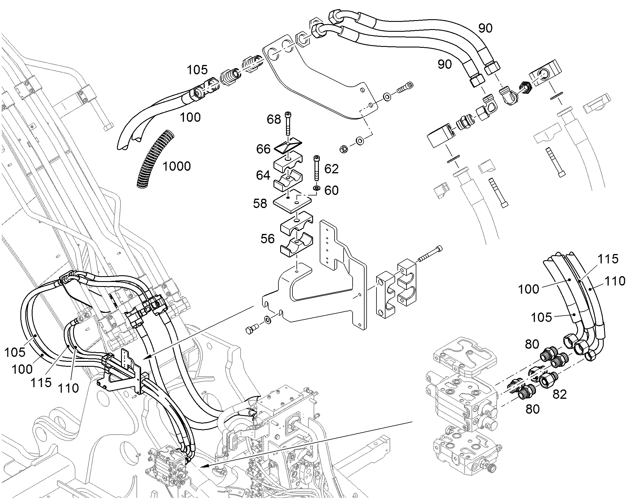 СПИРАЛЬ ПЛАСТИКОВАЯ ЗАЩИТНАЯ 7369396 LIEBHERR