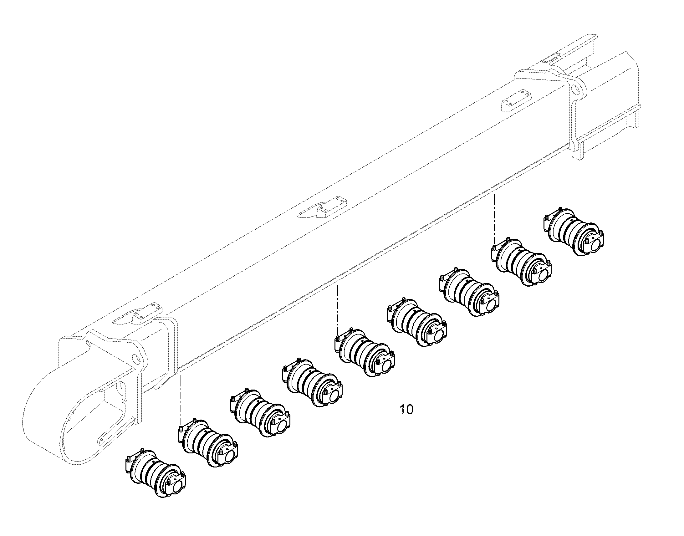 ХОДОВОЙ РОЛИК УСТАНОВКА D6 10823902 LIEBHERR