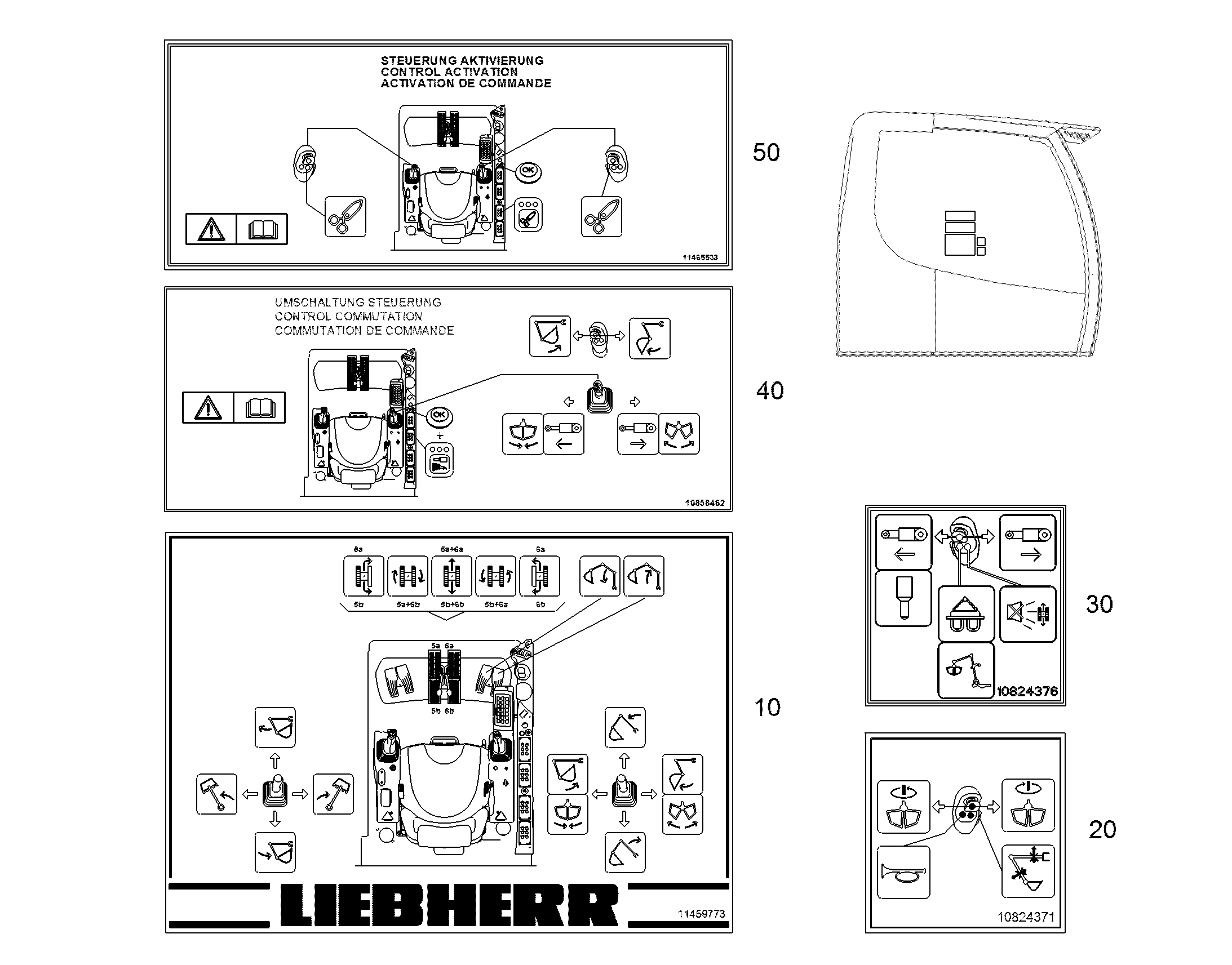 ЩИТ УПРАВЛЕНИЯ 297mmX120mm 11465533 LIEBHERR